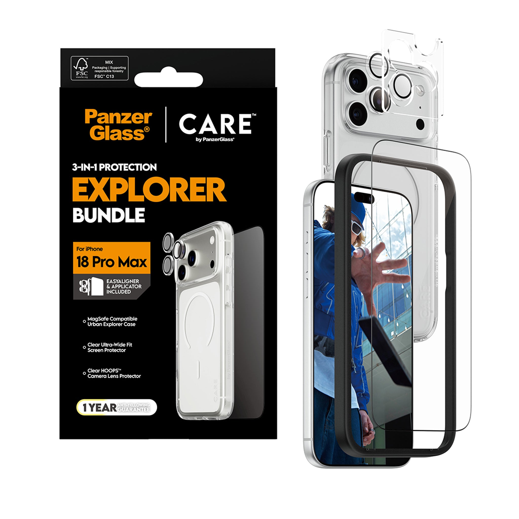 PanzerGlass® | CARE™ by PanzerGlass® Flagship 3-in-1 Set iPhone 18 Pro Max