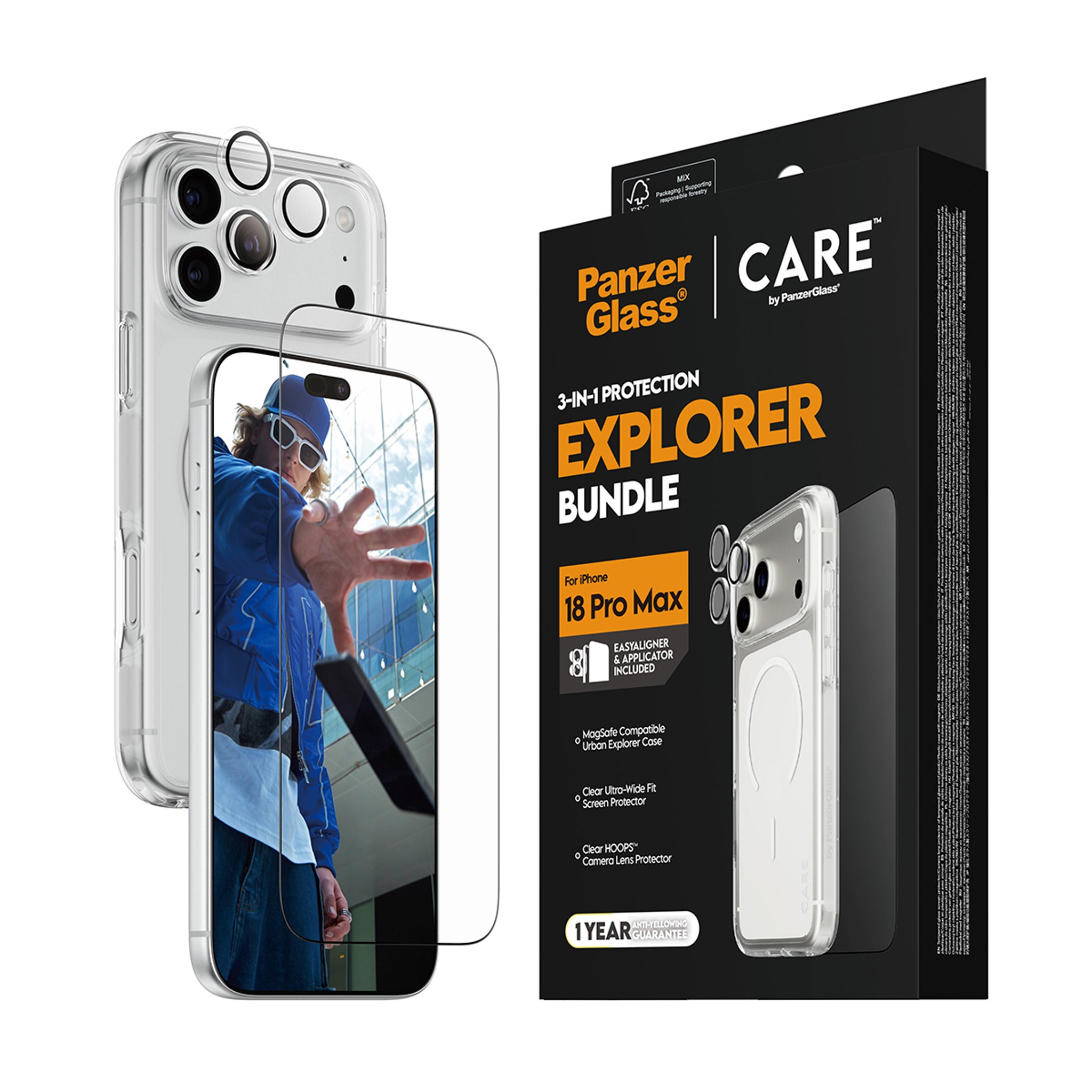 PanzerGlass® | CARE™ by PanzerGlass® Flagship 3-in-1 Set iPhone 18 Pro Max