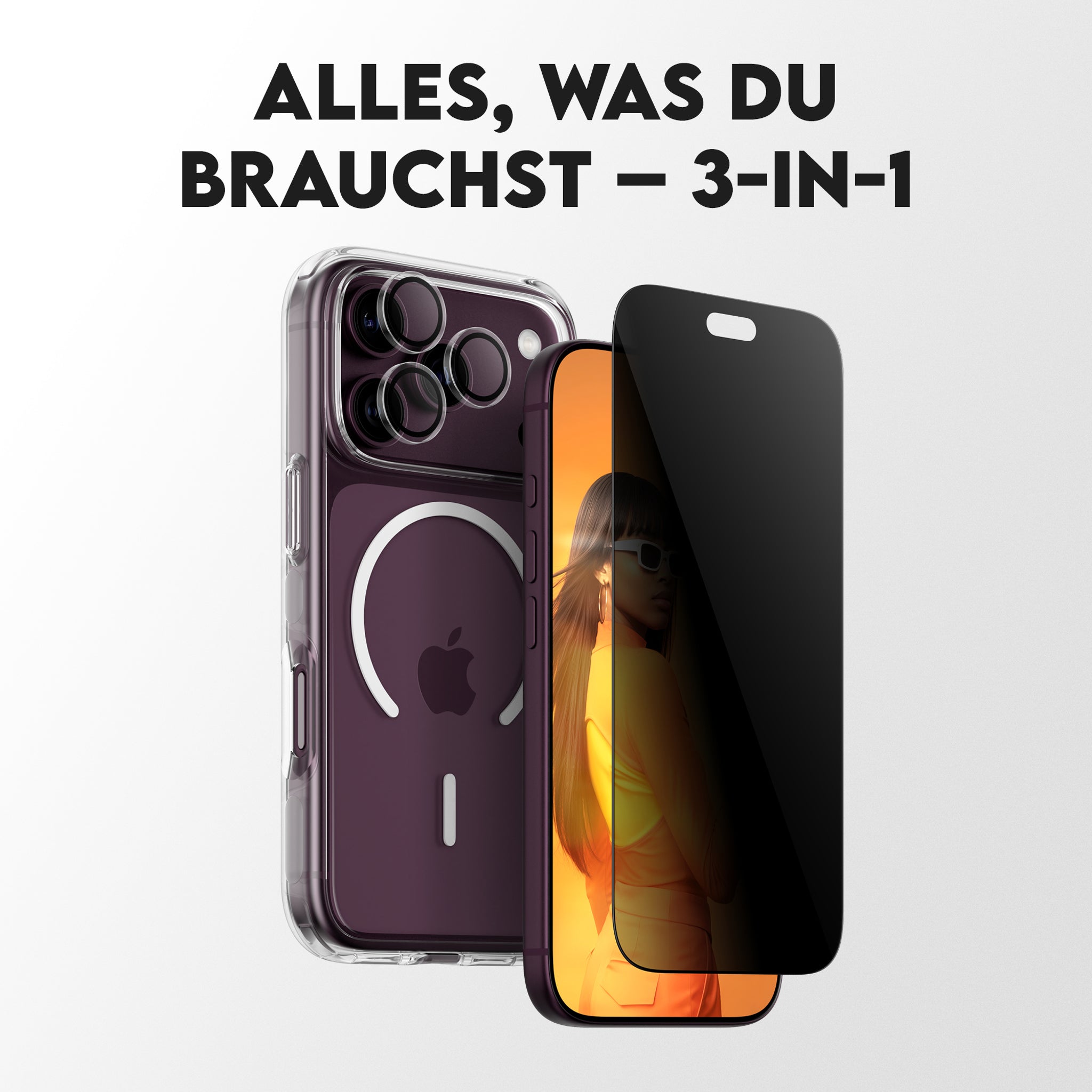 PanzerGlass® | CARE™ by PanzerGlass® Privacy Flagship 3-in-1 Set iPhone 18 Pro Max