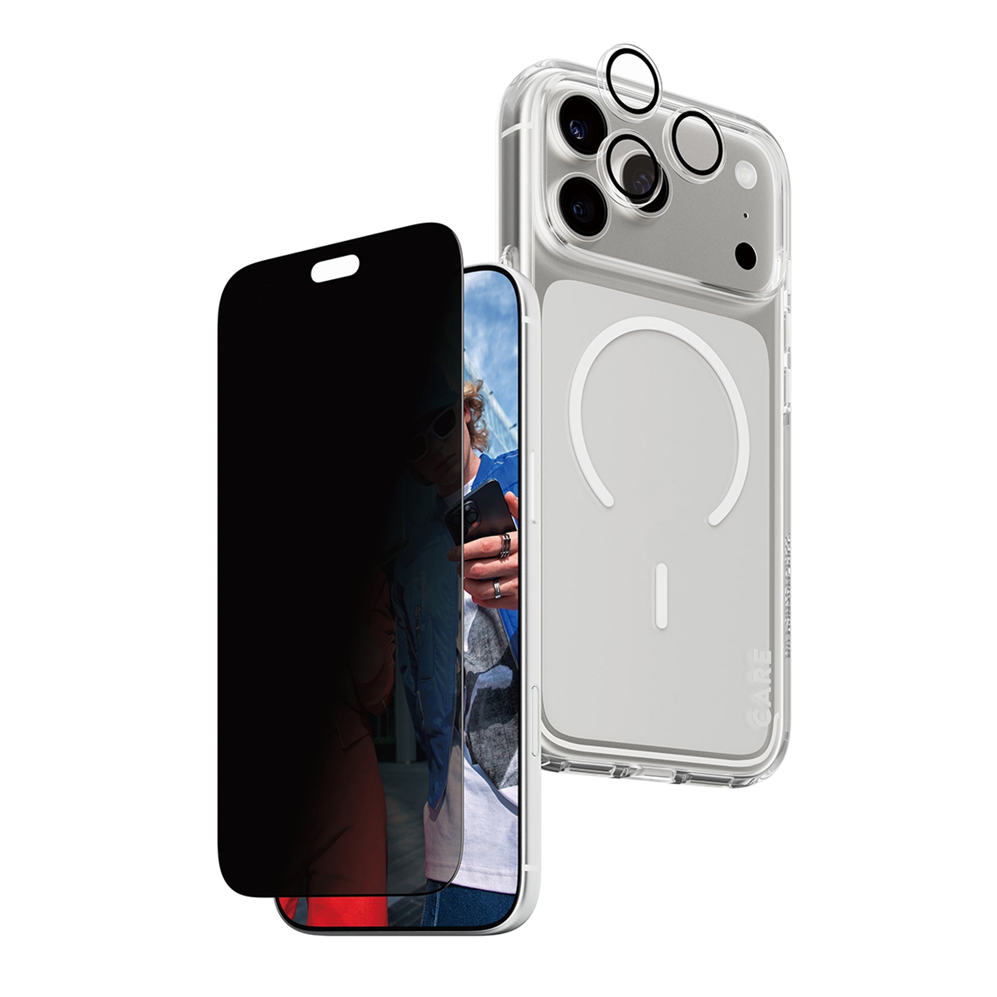 PanzerGlass® | CARE™ by PanzerGlass® Privacy Flagship 3-in-1 Set iPhone 18 Pro Max
