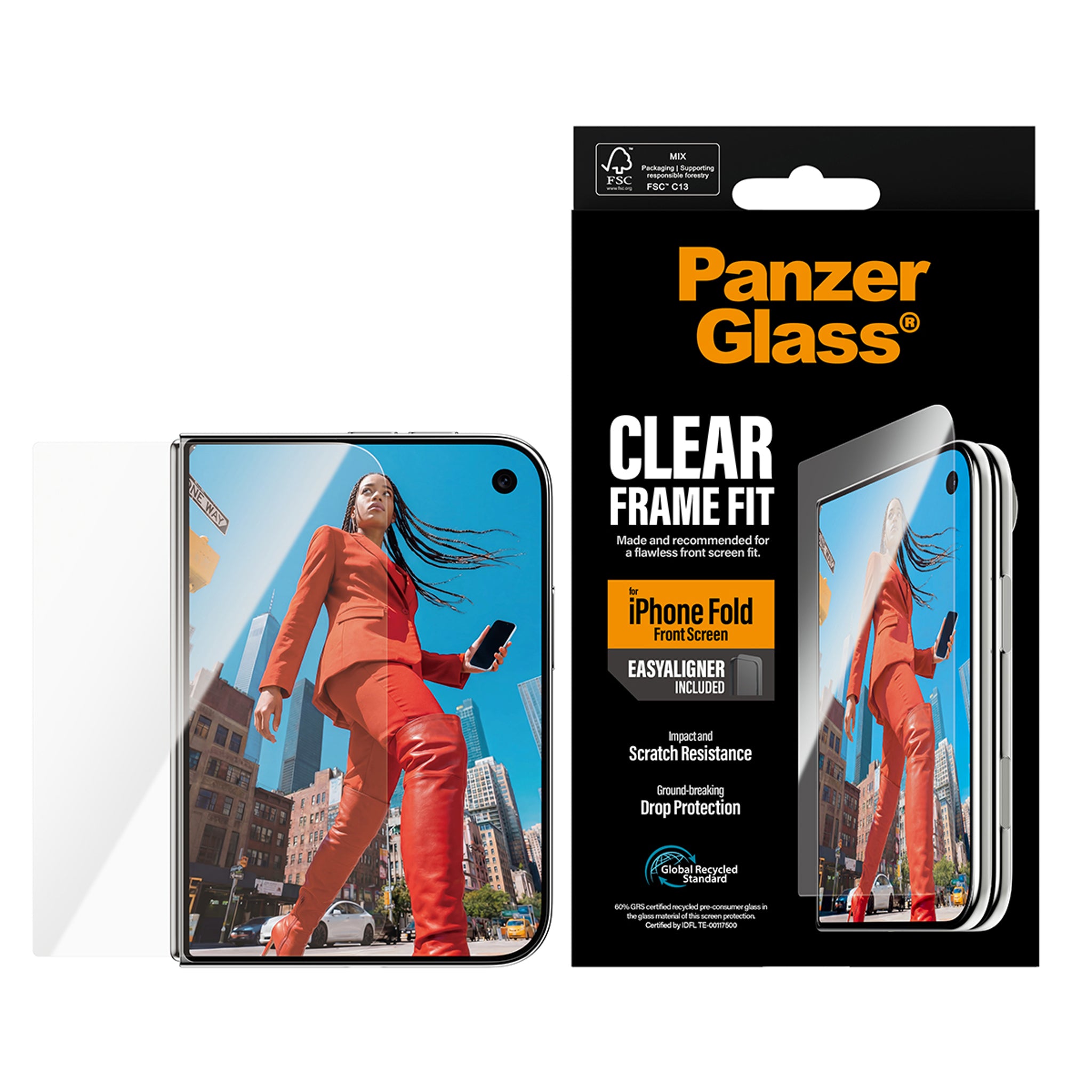PanzerGlass® Außendisplay Displayschutz iPhone 2026 Fold | RahmenFit m. EasyAligner