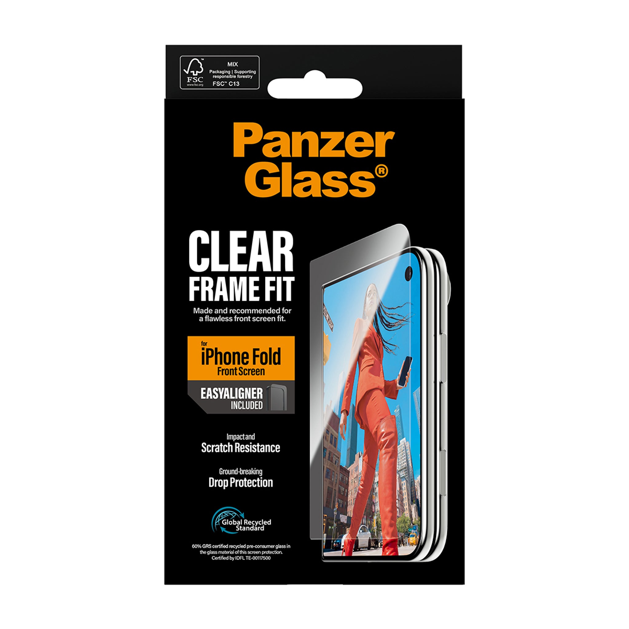 PanzerGlass® Außendisplay Displayschutz iPhone 2026 Fold | RahmenFit m. EasyAligner