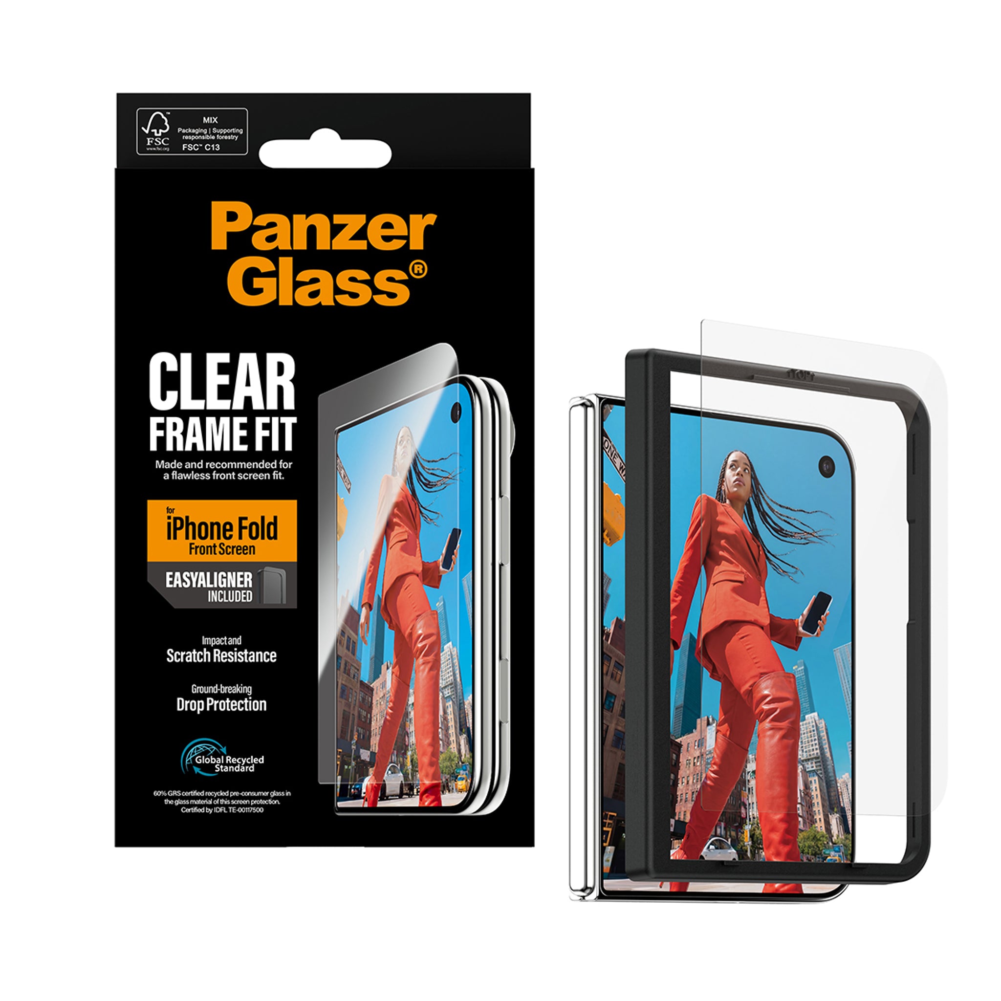 PanzerGlass® Außendisplay Displayschutz iPhone 2026 Fold | RahmenFit m. EasyAligner