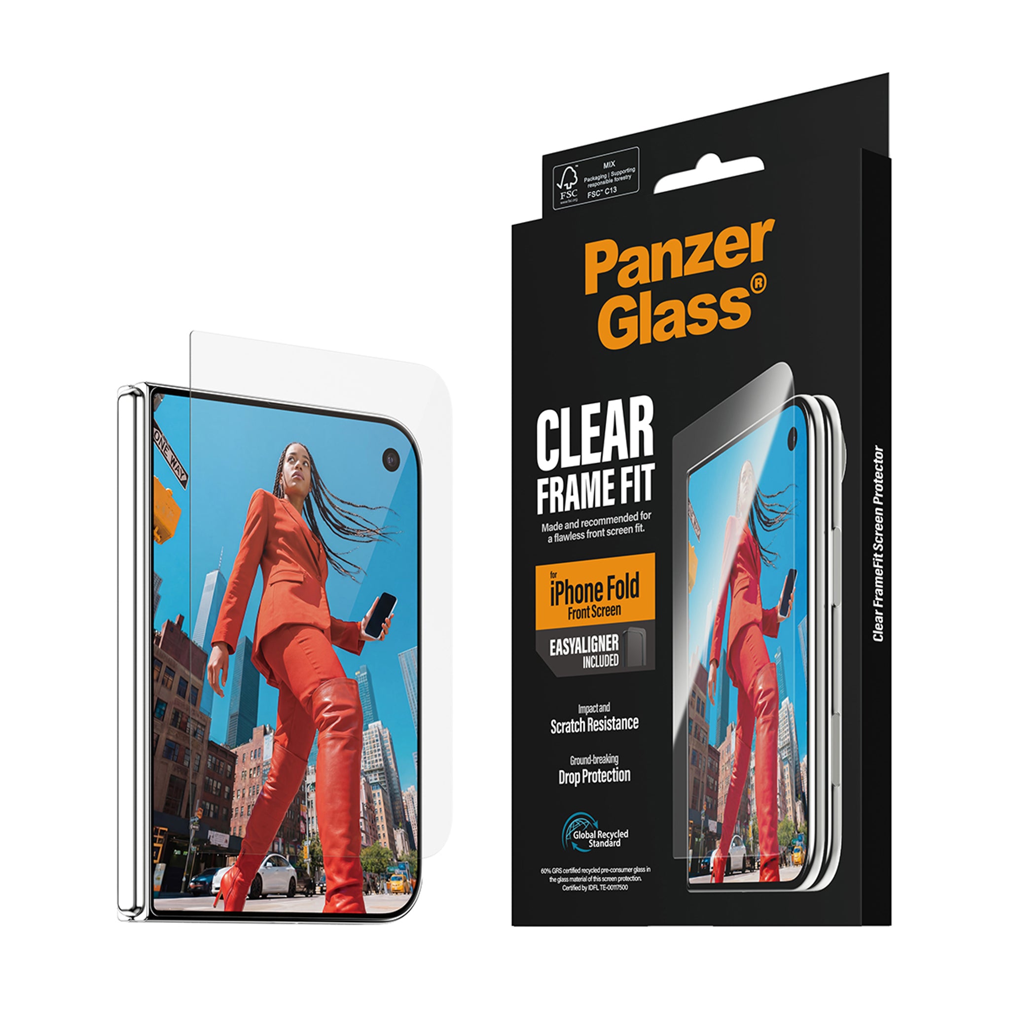 PanzerGlass® Außendisplay Displayschutz iPhone 2026 Fold | RahmenFit m. EasyAligner