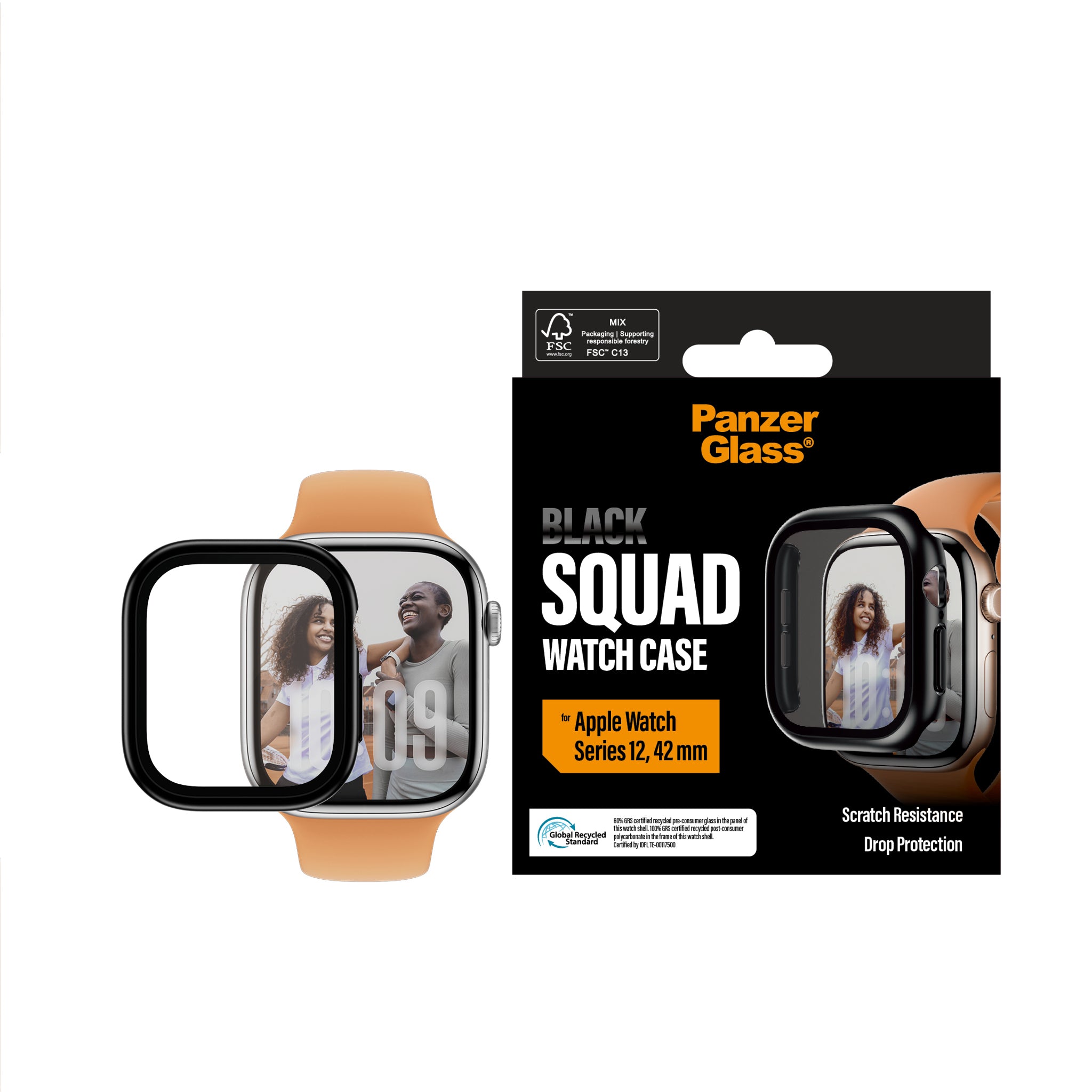 PanzerGlass® Full Body Case Schwartz Apple Watch Series 12 | 42mm