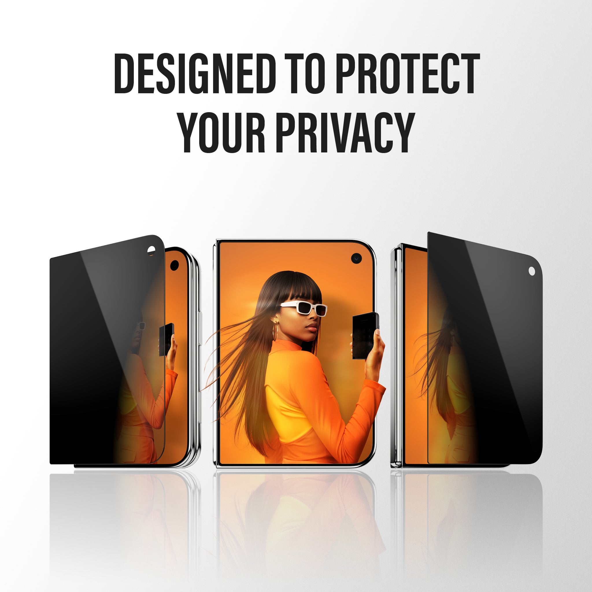 PanzerGlass® 2-Way Privacy Außendisplay Displayschutz iPhone Duo | RahmenFit m. EasyAligner