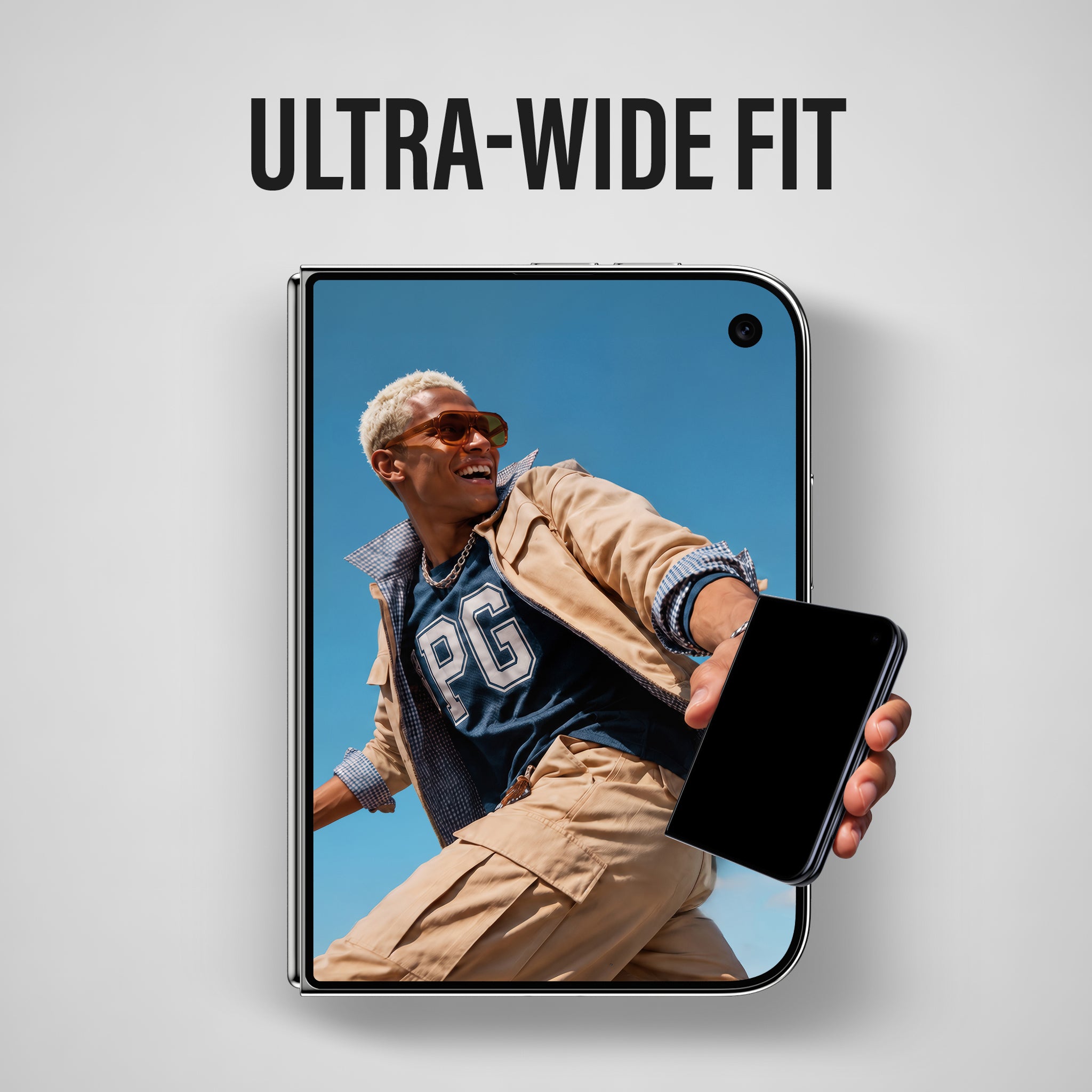PanzerGlass® 2-Way Privacy Außendisplay Displayschutz iPhone Duo | RahmenFit m. EasyAligner