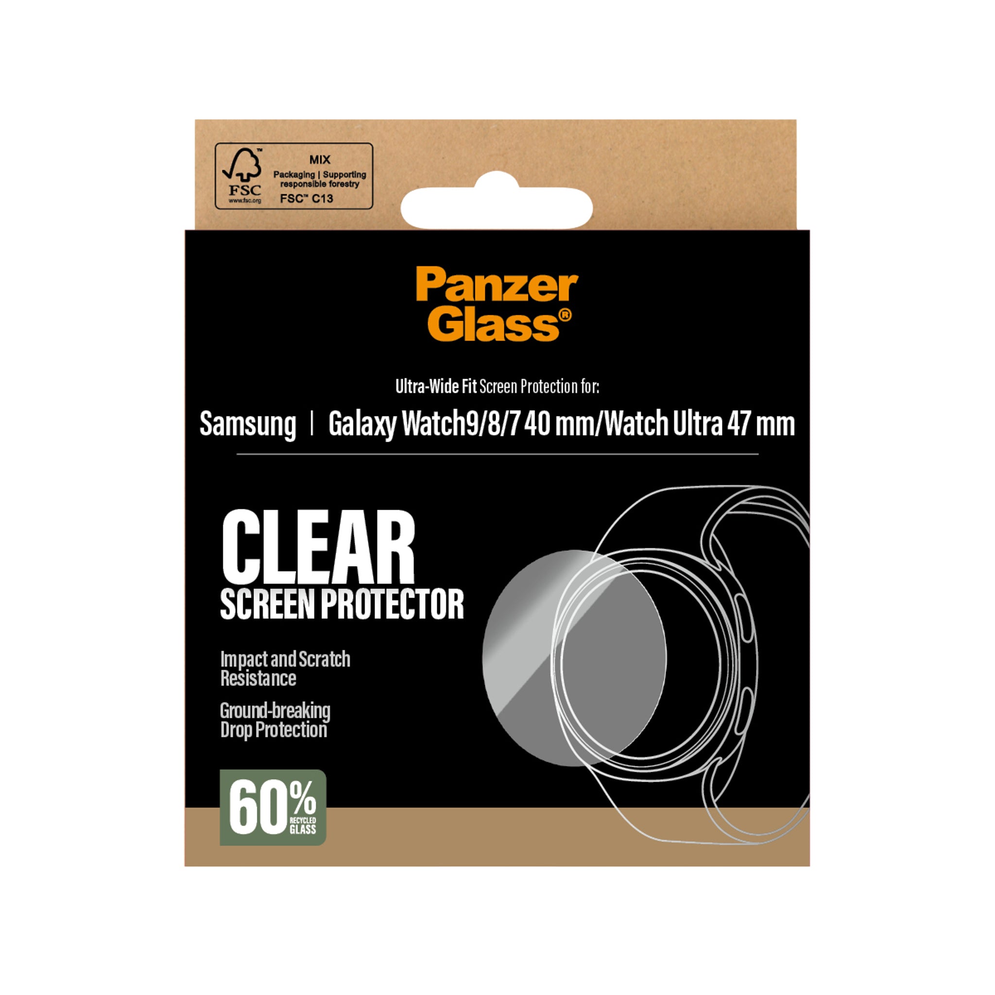 PanzerGlass® Displayschutz Samsung Galaxy Watch9 40mm | Watch8 40mm | Watch Ultra 47mm | Watch7 40mm