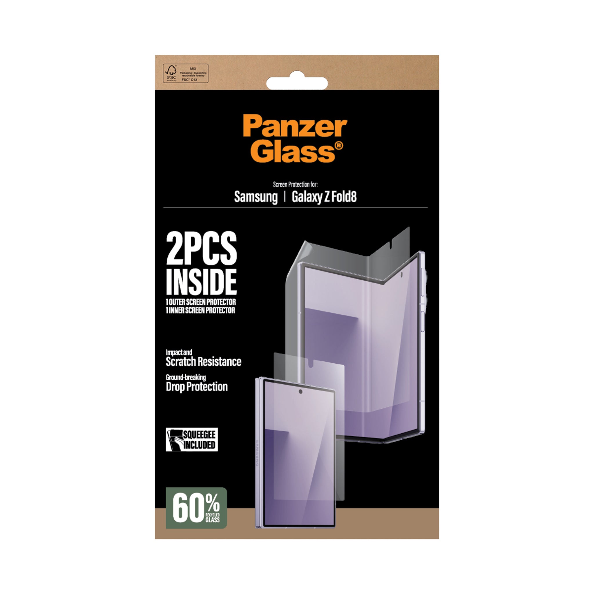 PanzerGlass® Sub Displayschutz & Main Film Displayschutz Samsung new Galaxy Z Fold7 | Classic Fit
