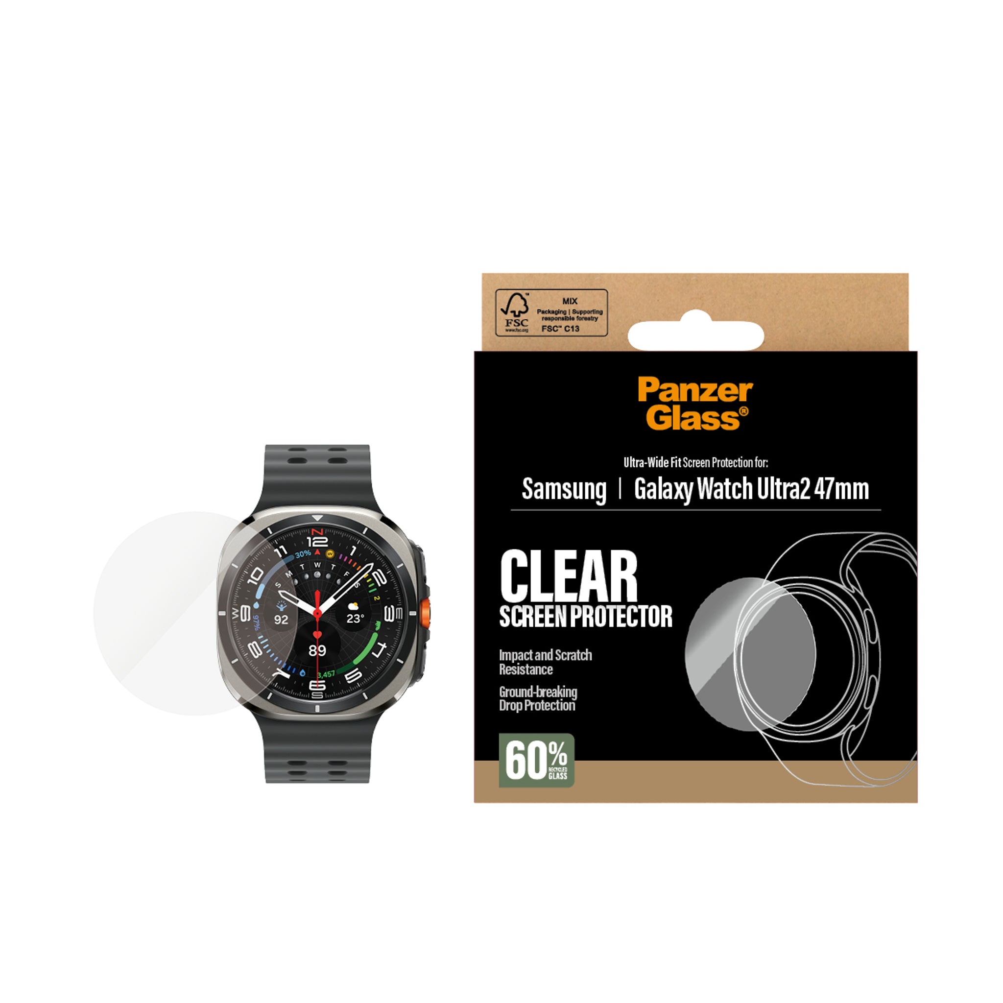 PanzerGlass® Displayschutz Samsung Galaxy new Watch Ultra2 | 47mm