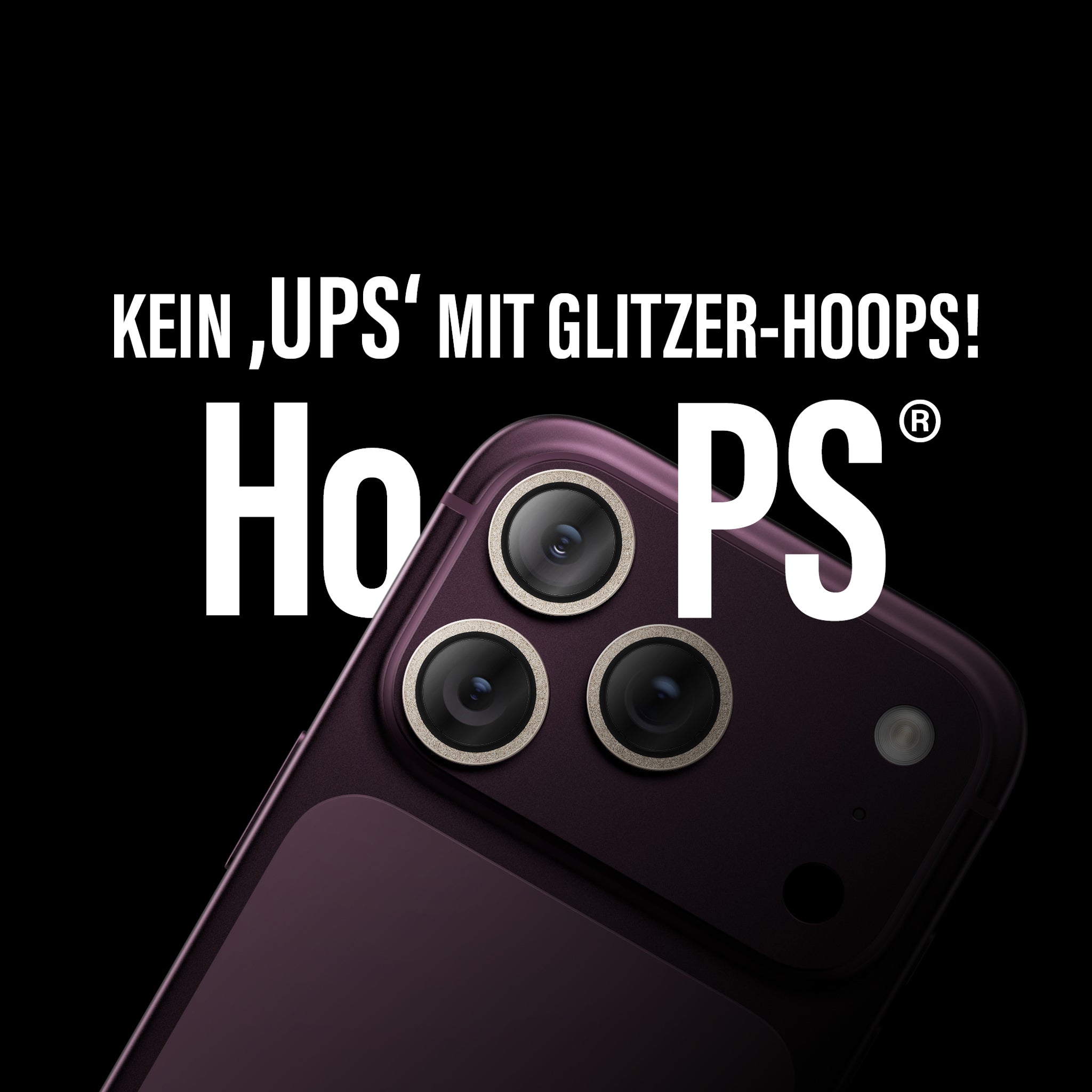 PanzerGlass® Hoops® Kameraschutz Glitter Gold iPhone 18 Pro | 18 Pro Max