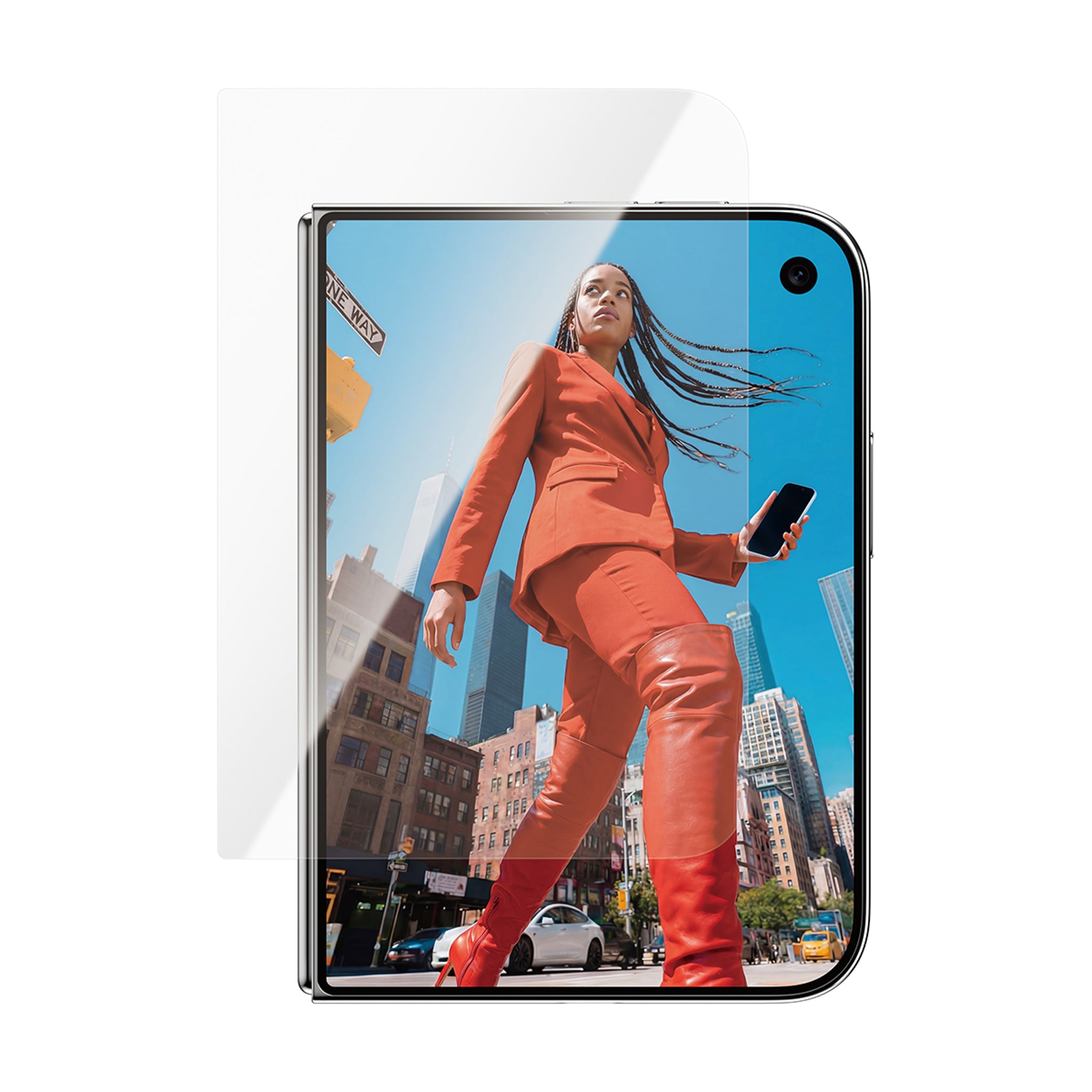 PanzerGlass® Außendisplay Displayschutz iPhone Duo | FRAME FIT m. FASTFIT IN-A-BOX