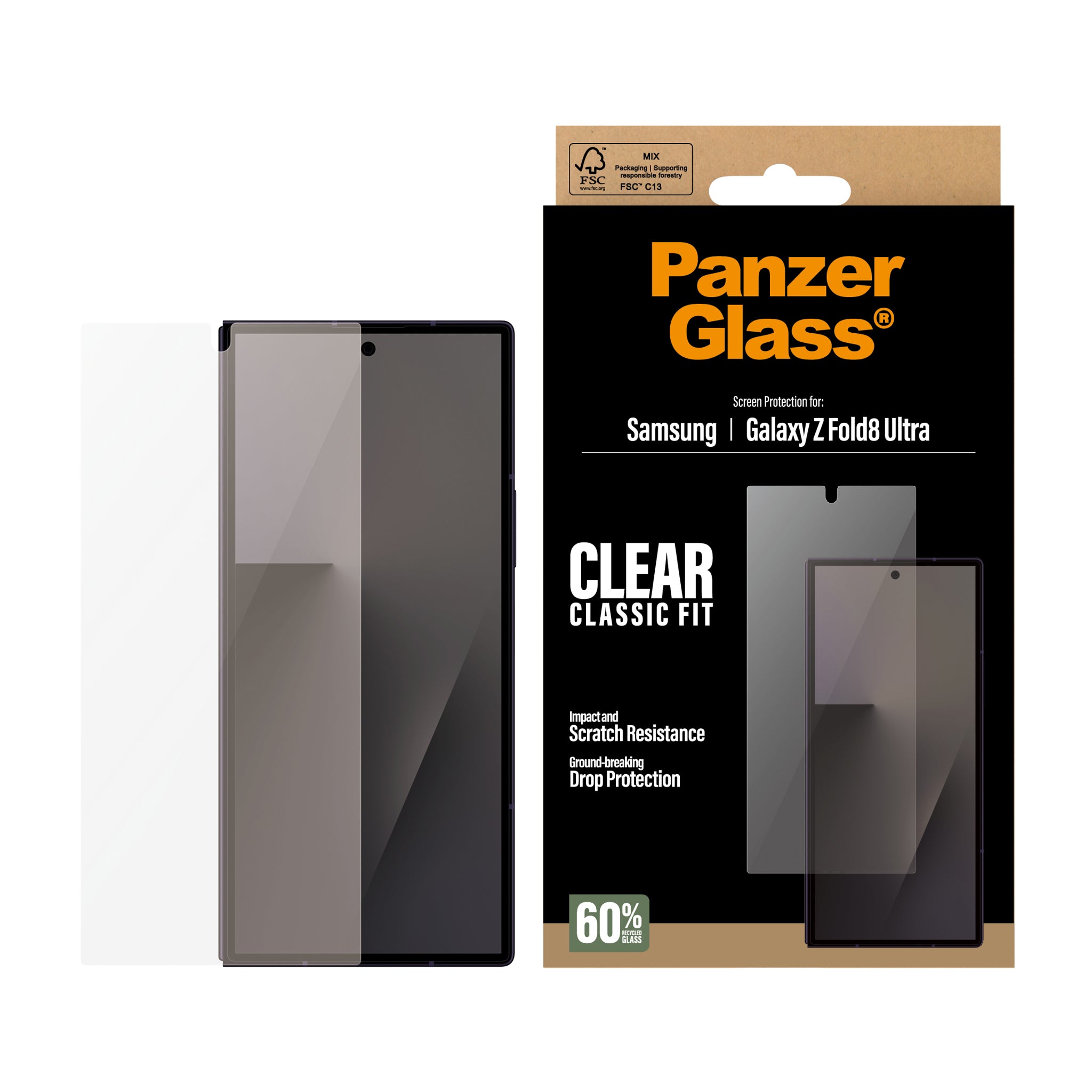 PanzerGlass® Sub Displayschutz Samsung new Galaxy Z Fold7 Ultra | Classic Fit