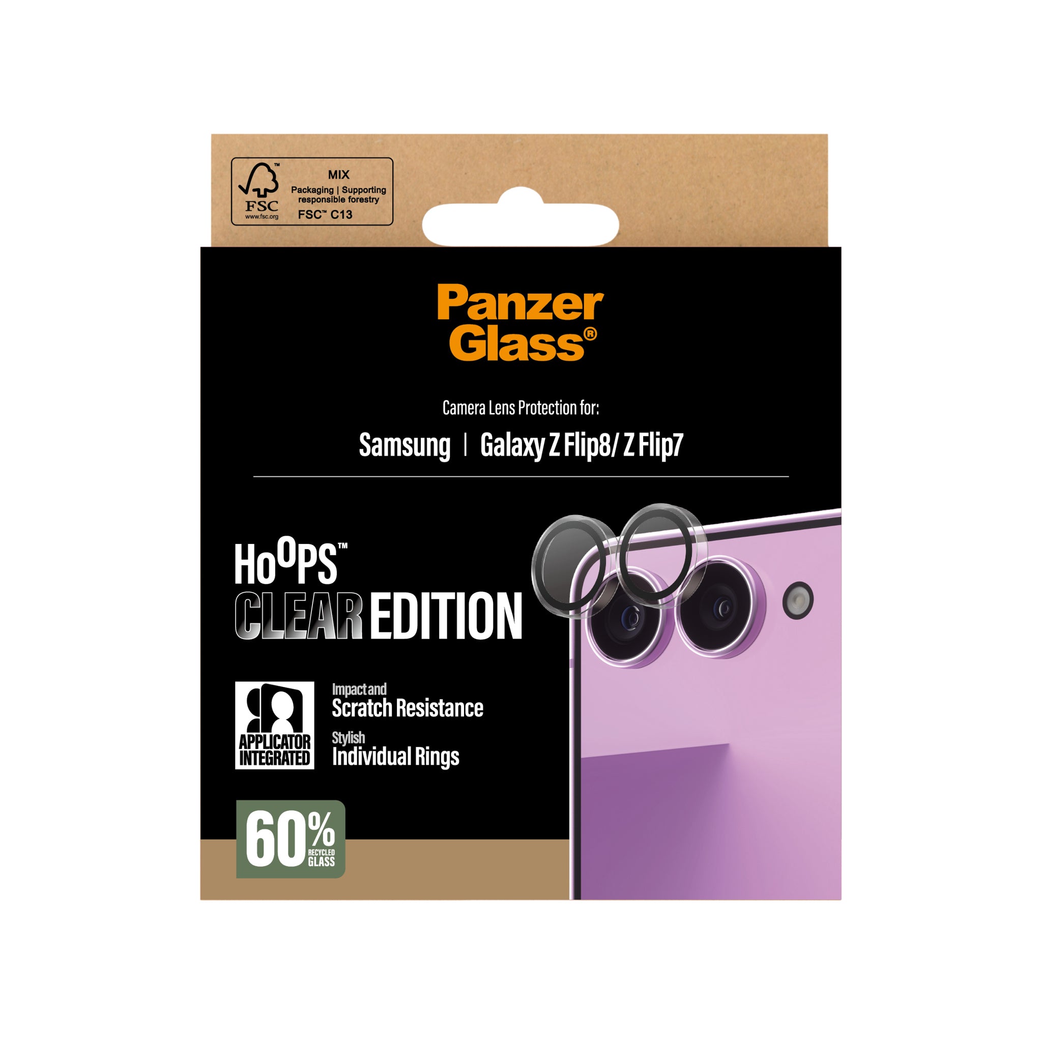 PanzerGlass® Hoops® Kameraschutz Transparent Samsung Galaxy New Z Flip7 | Flip 7