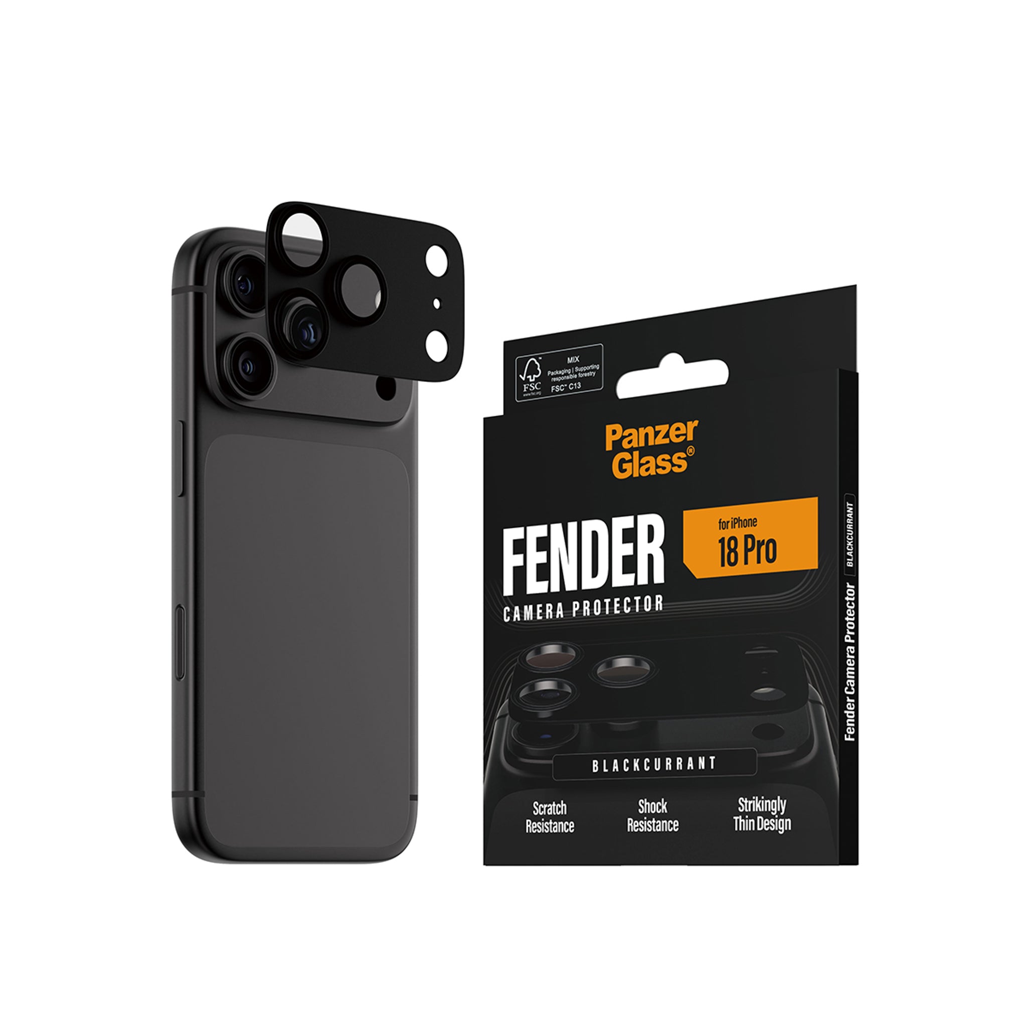 PanzerGlass® Fender Kameraschutz Blackcurrant iPhone 18 Pro