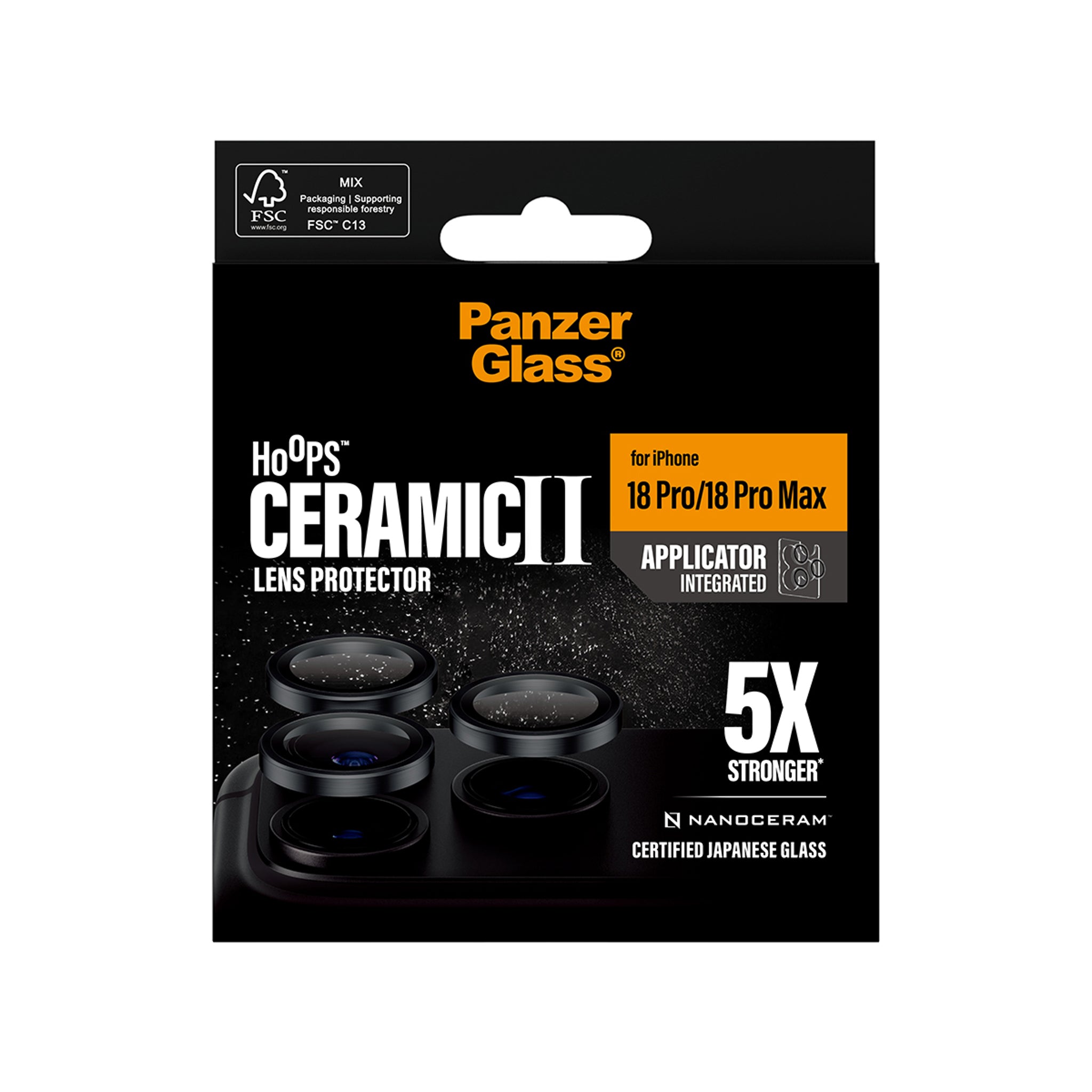 PanzerGlass® Hoops® Ceramic Kameraschutz iPhone 18 Pro | 18 Pro Max