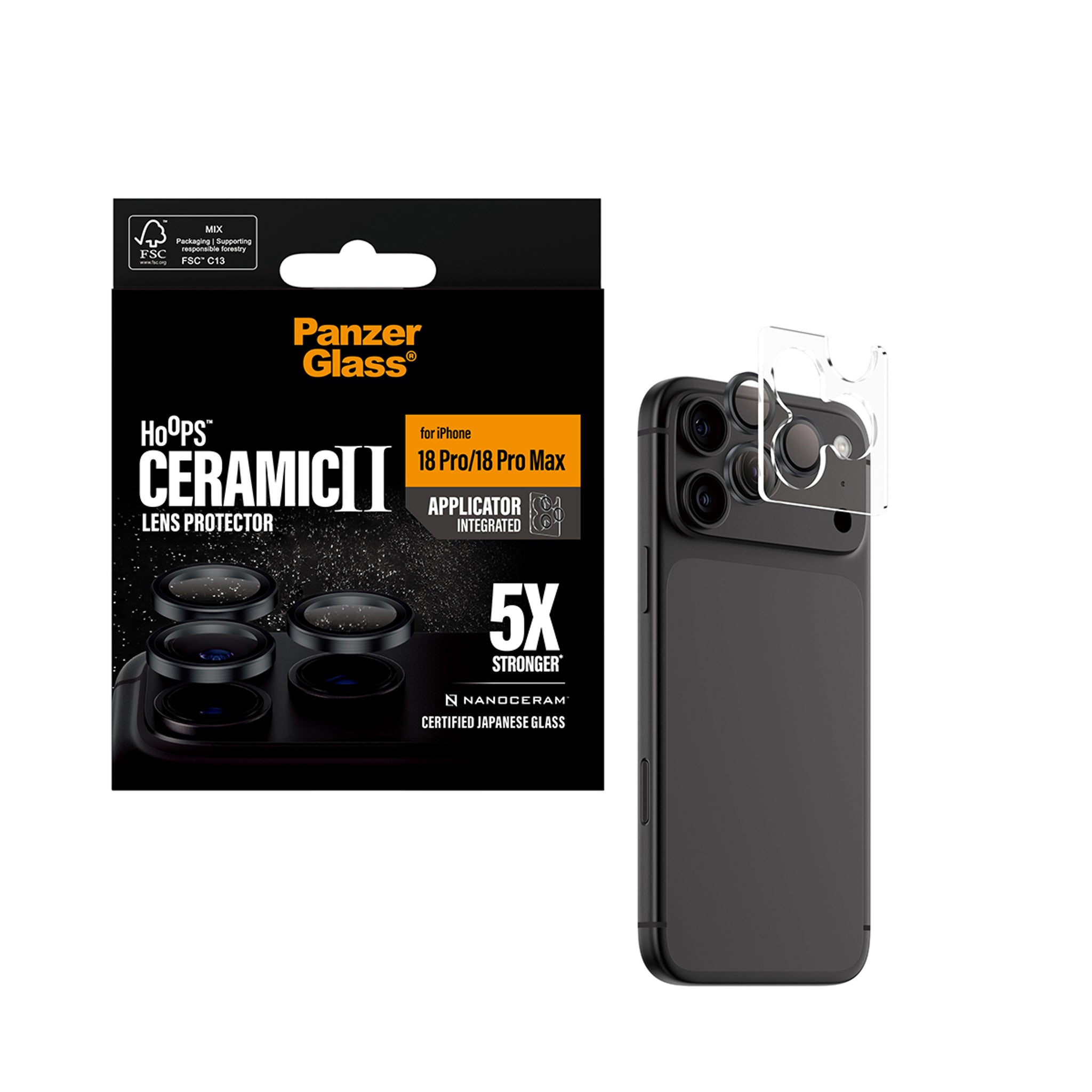 PanzerGlass® Hoops® Ceramic Kameraschutz iPhone 18 Pro | 18 Pro Max