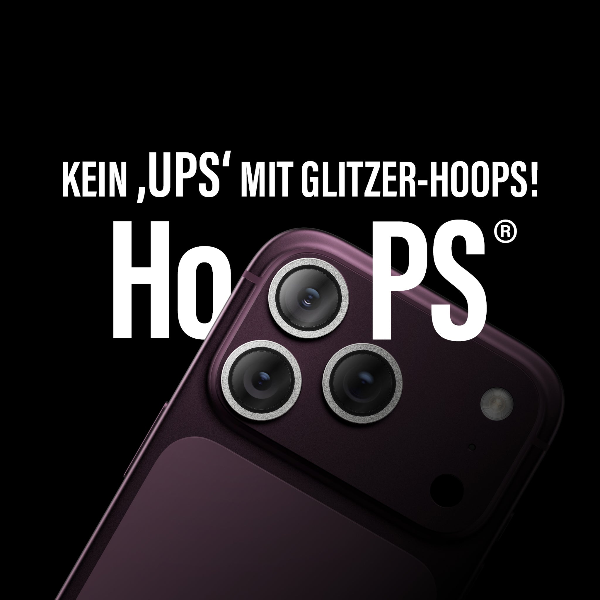 PanzerGlass® Hoops® Kameraschutz Glitter Silber iPhone 18 Pro | 18 Pro Max