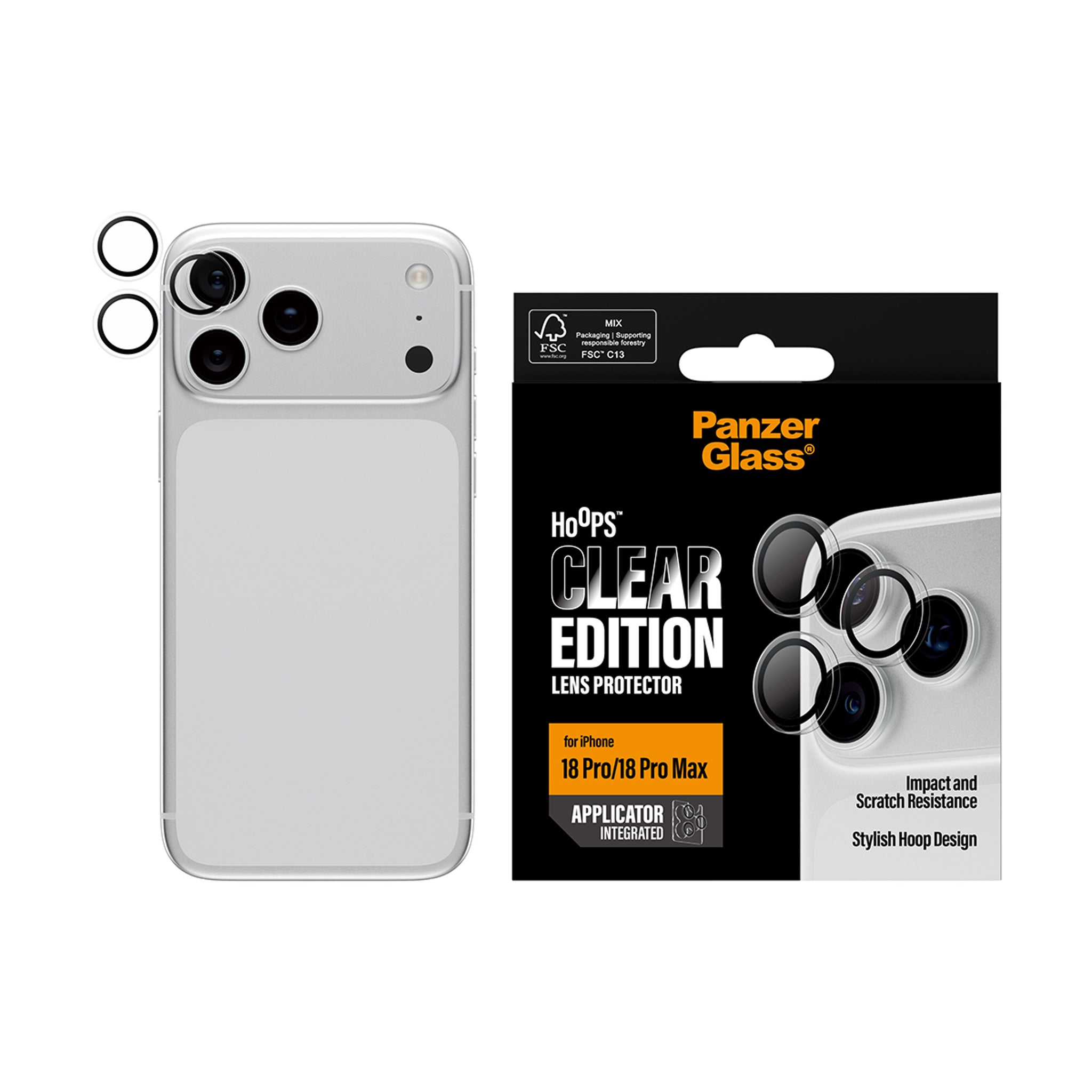 PanzerGlass® Hoops® Kameraschutz Transparent iPhone 18 Pro | 18 Pro Max