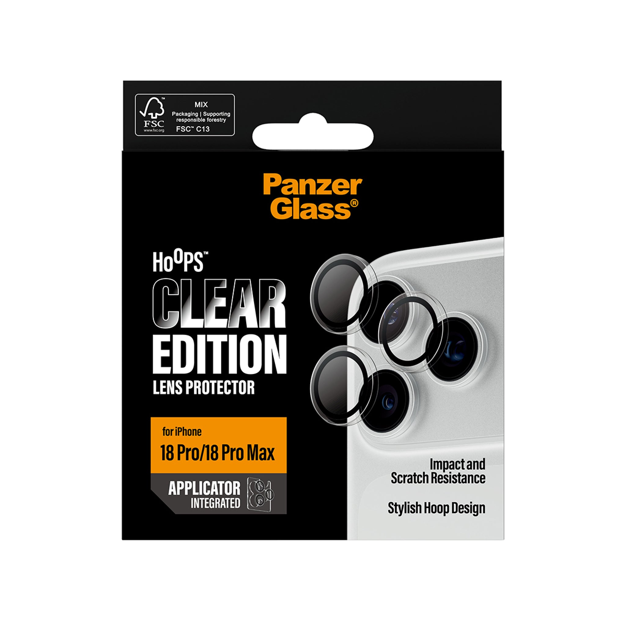 PanzerGlass® Hoops® Kameraschutz Transparent iPhone 18 Pro | 18 Pro Max