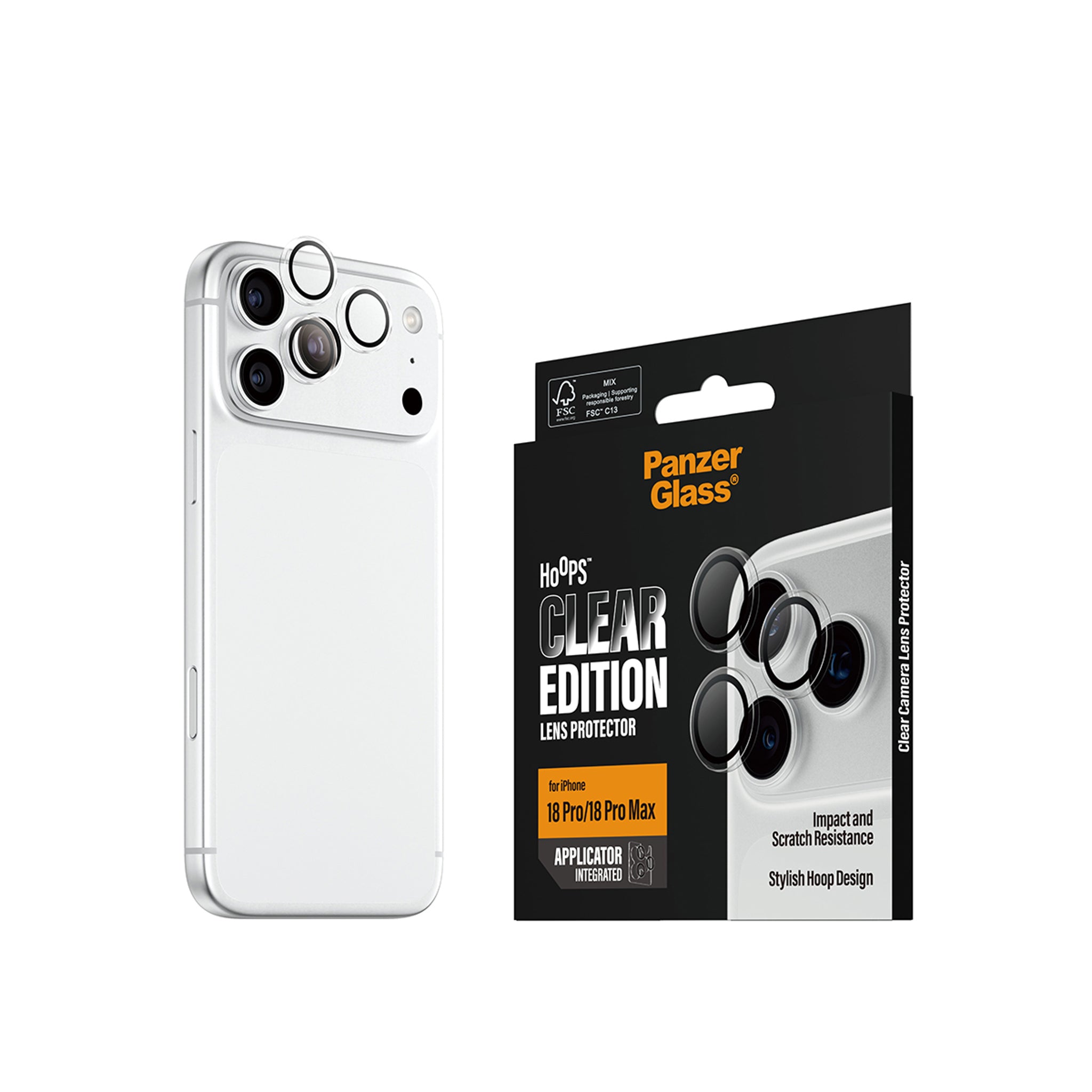 PanzerGlass® Hoops® Kameraschutz Transparent iPhone 18 Pro | 18 Pro Max