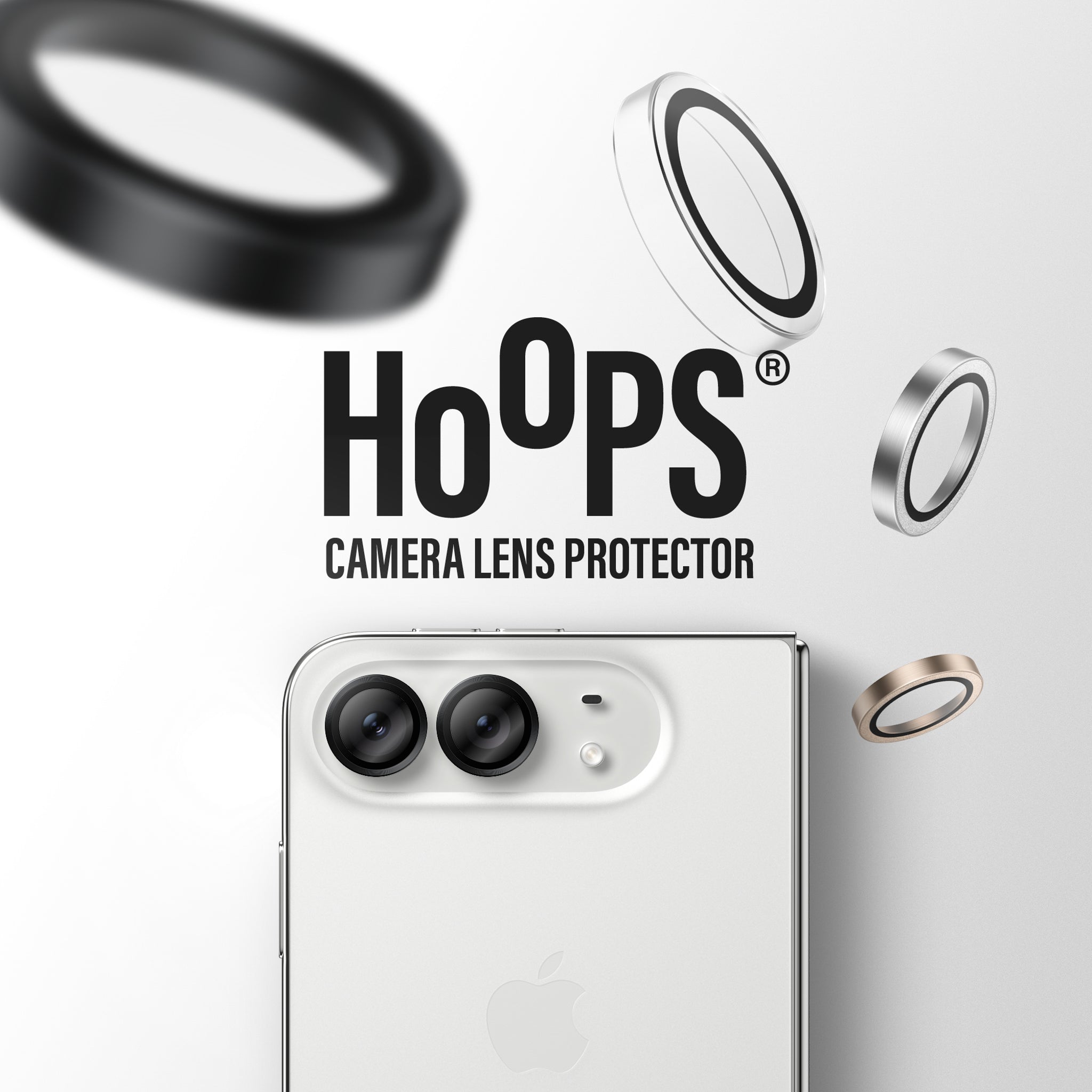 PanzerGlass® Hoops® Kameraschutz Schwarz iPhone Duo