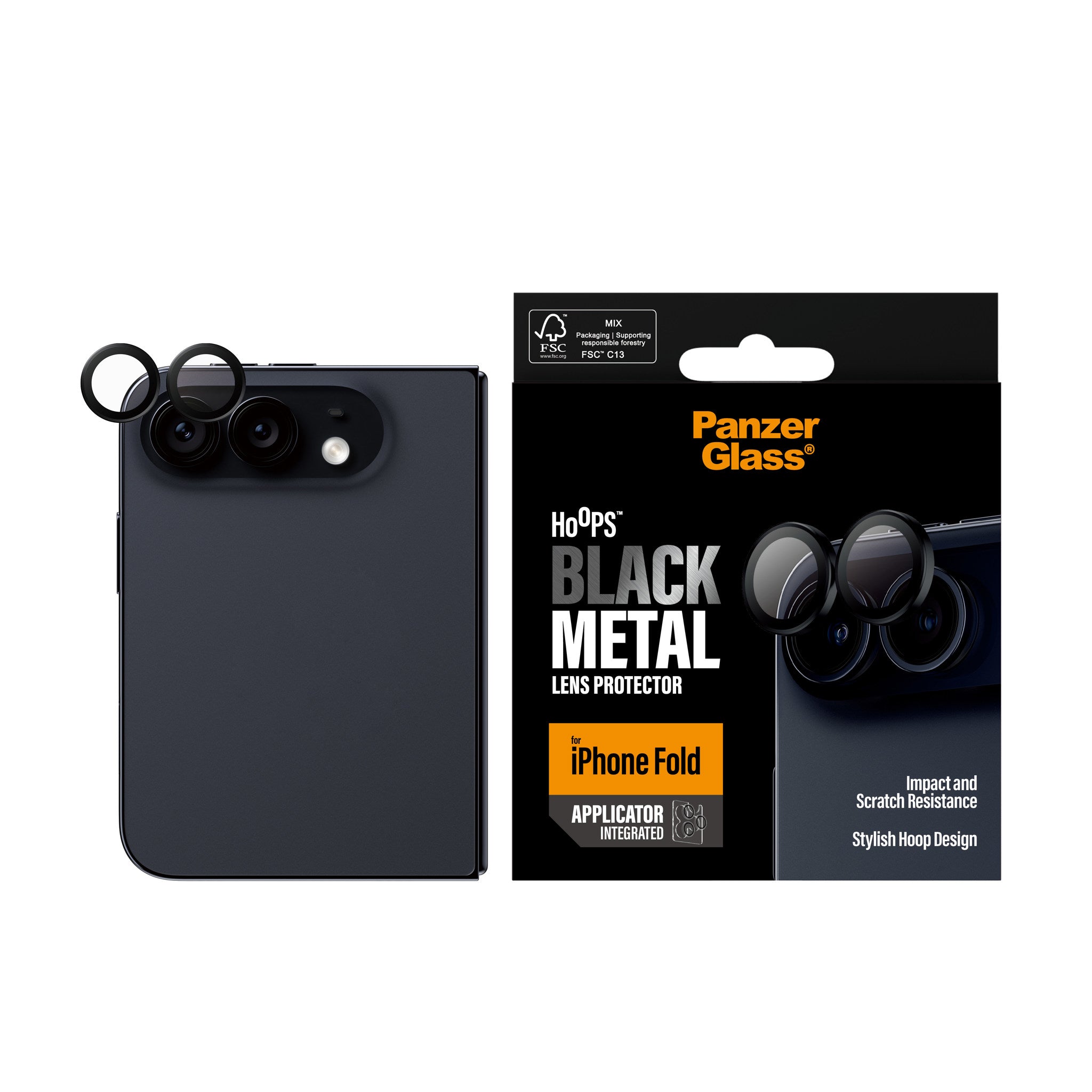PanzerGlass® Hoops® Kameraschutz Schwarz iPhone 2026 Fold