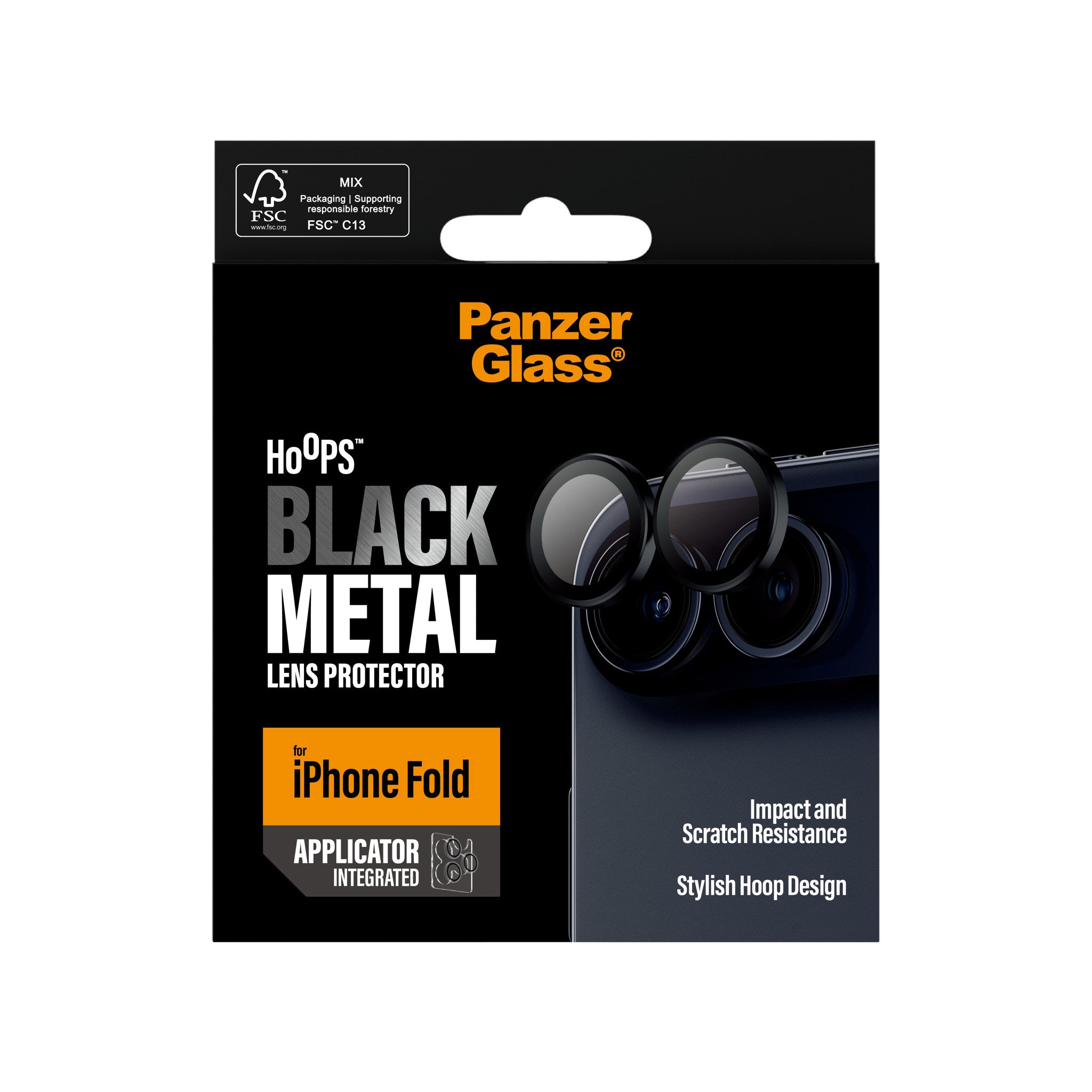 PanzerGlass® Hoops® Kameraschutz Schwarz iPhone 2026 Fold