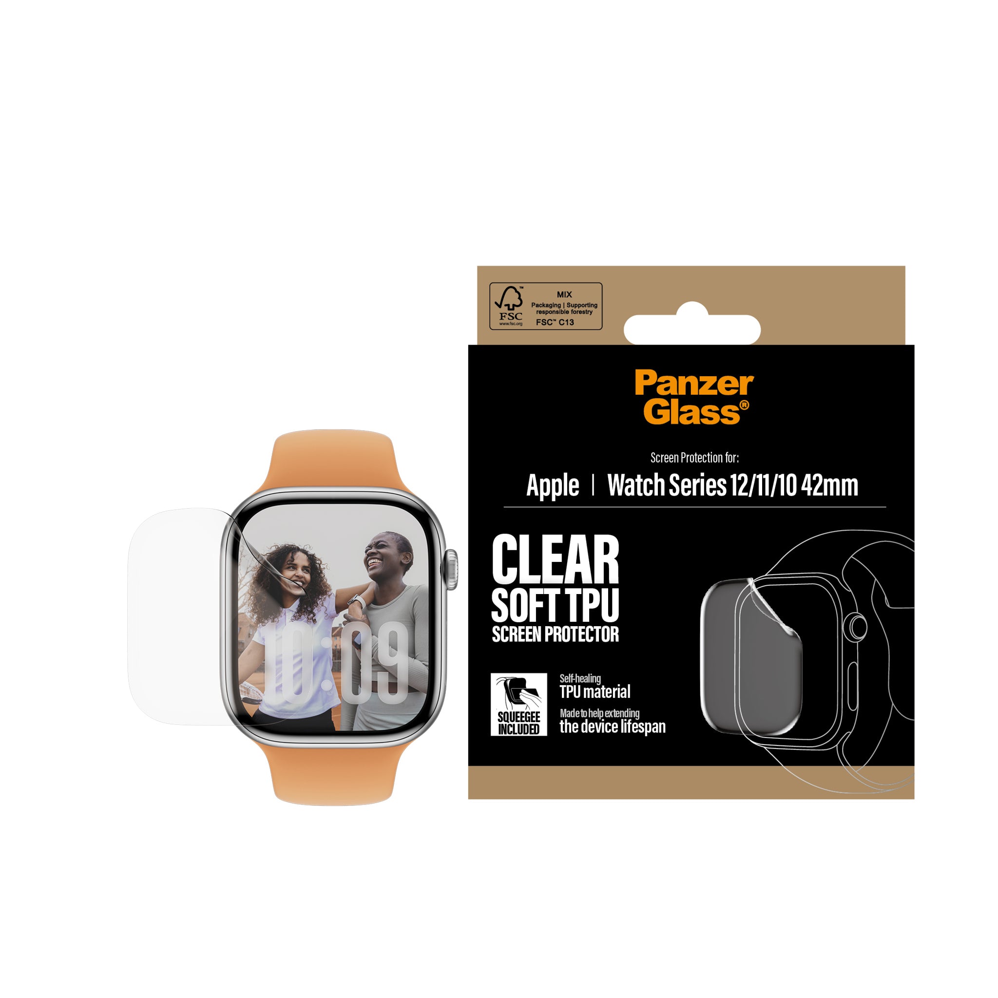 PanzerGlass® Displayschutzfilm Apple Watch Series 12 | 11 | 10 | 42mm