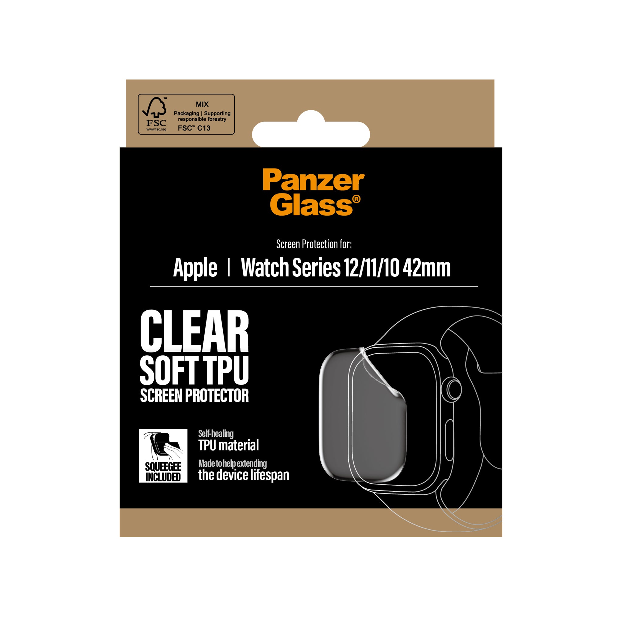 PanzerGlass® Displayschutzfilm Apple Watch Series 12 | 11 | 10 | 42mm