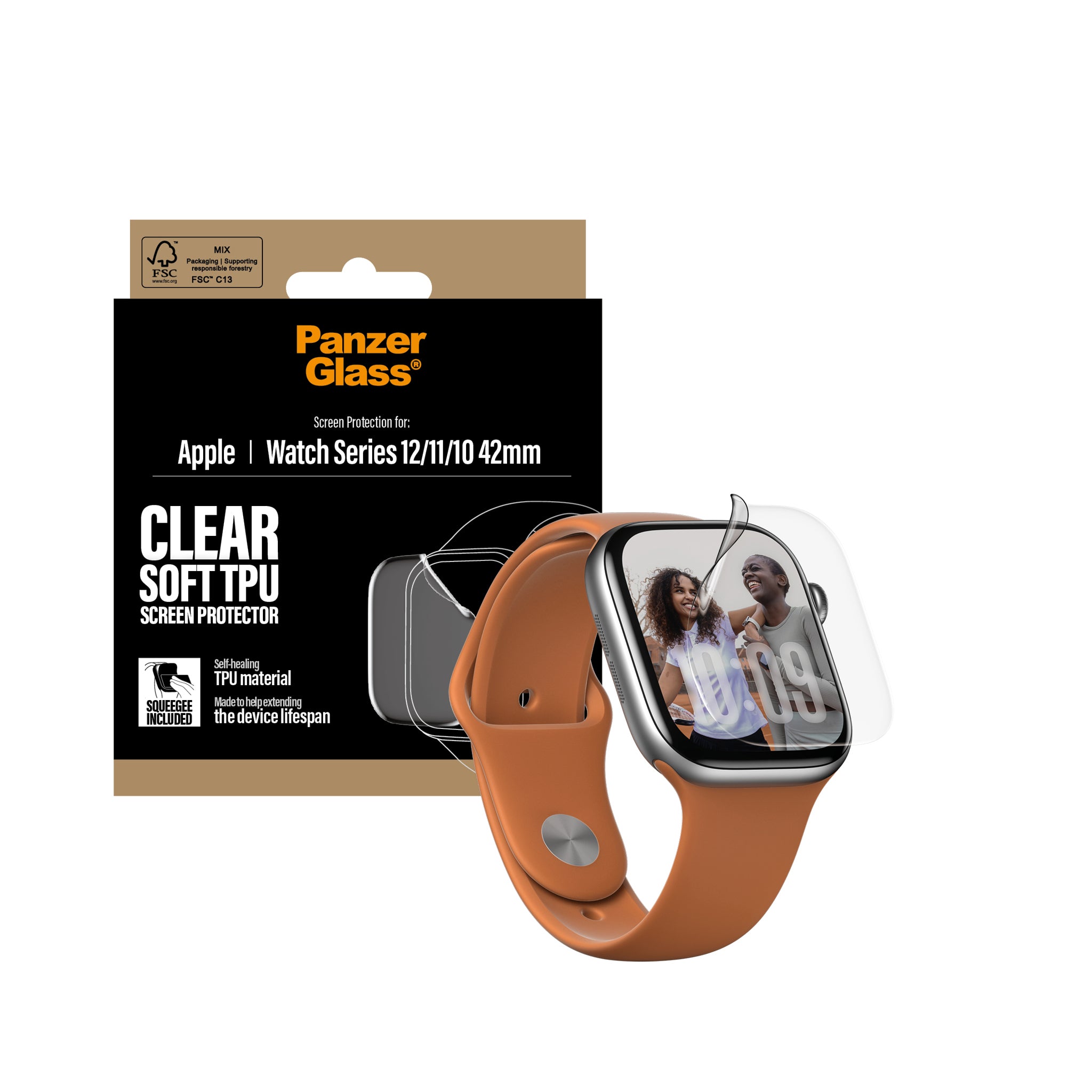 PanzerGlass® Displayschutzfilm Apple Watch Series 12 | 11 | 10 | 42mm