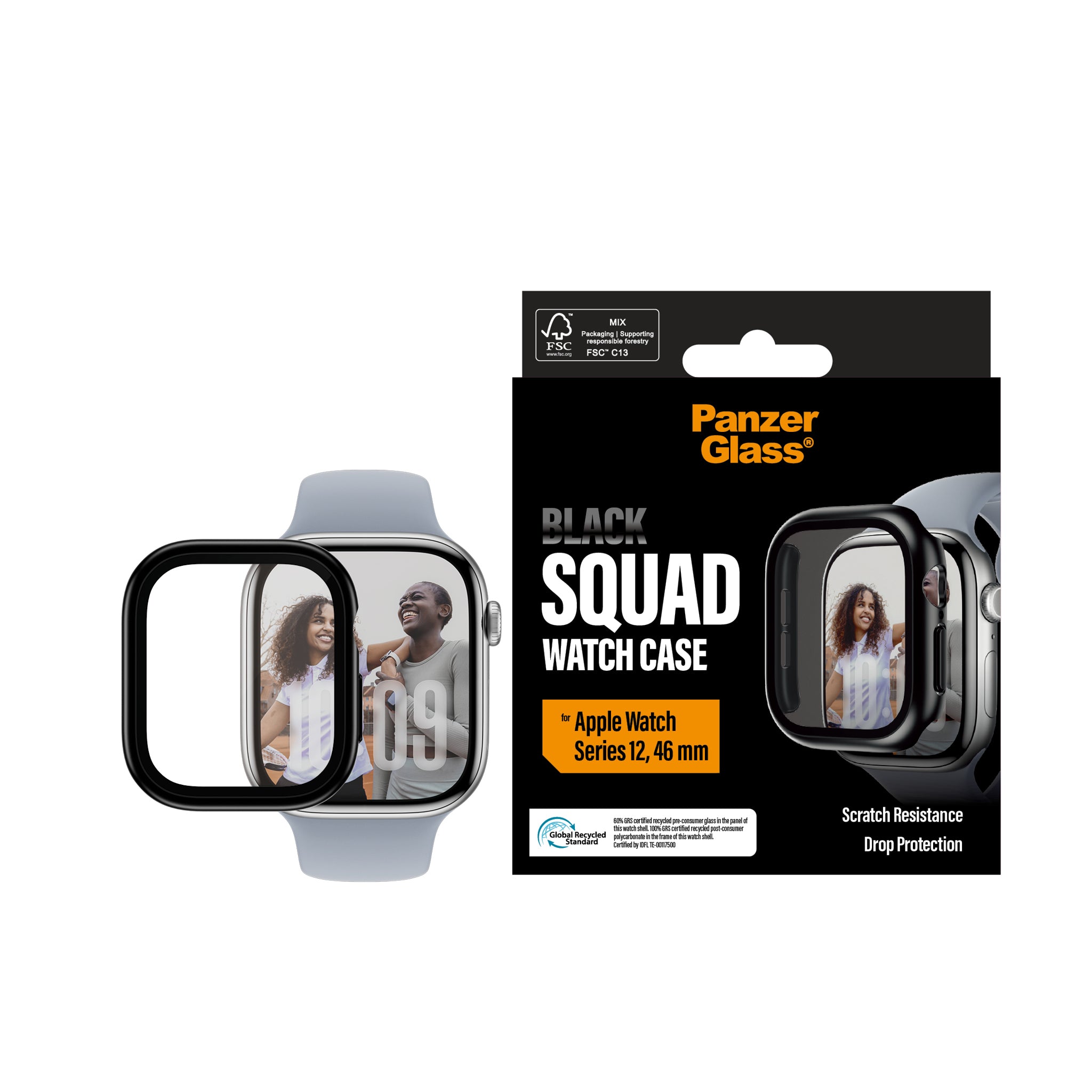 PanzerGlass® Full body Case Schwartz Apple Watch Series 12 | 46mm