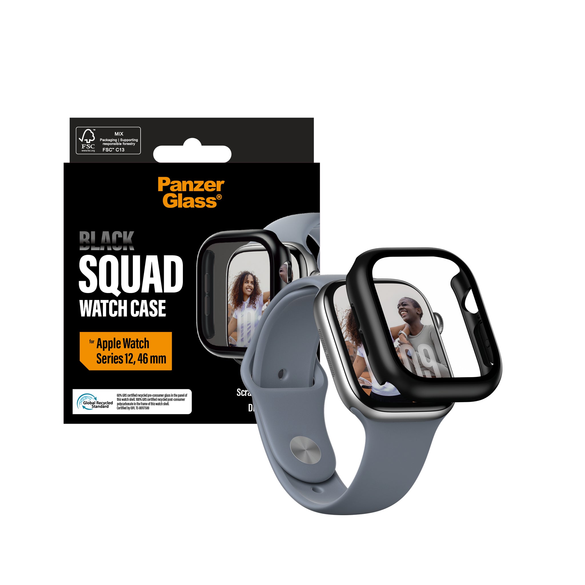 PanzerGlass® Full body Case Schwartz Apple Watch Series 12 | 46mm