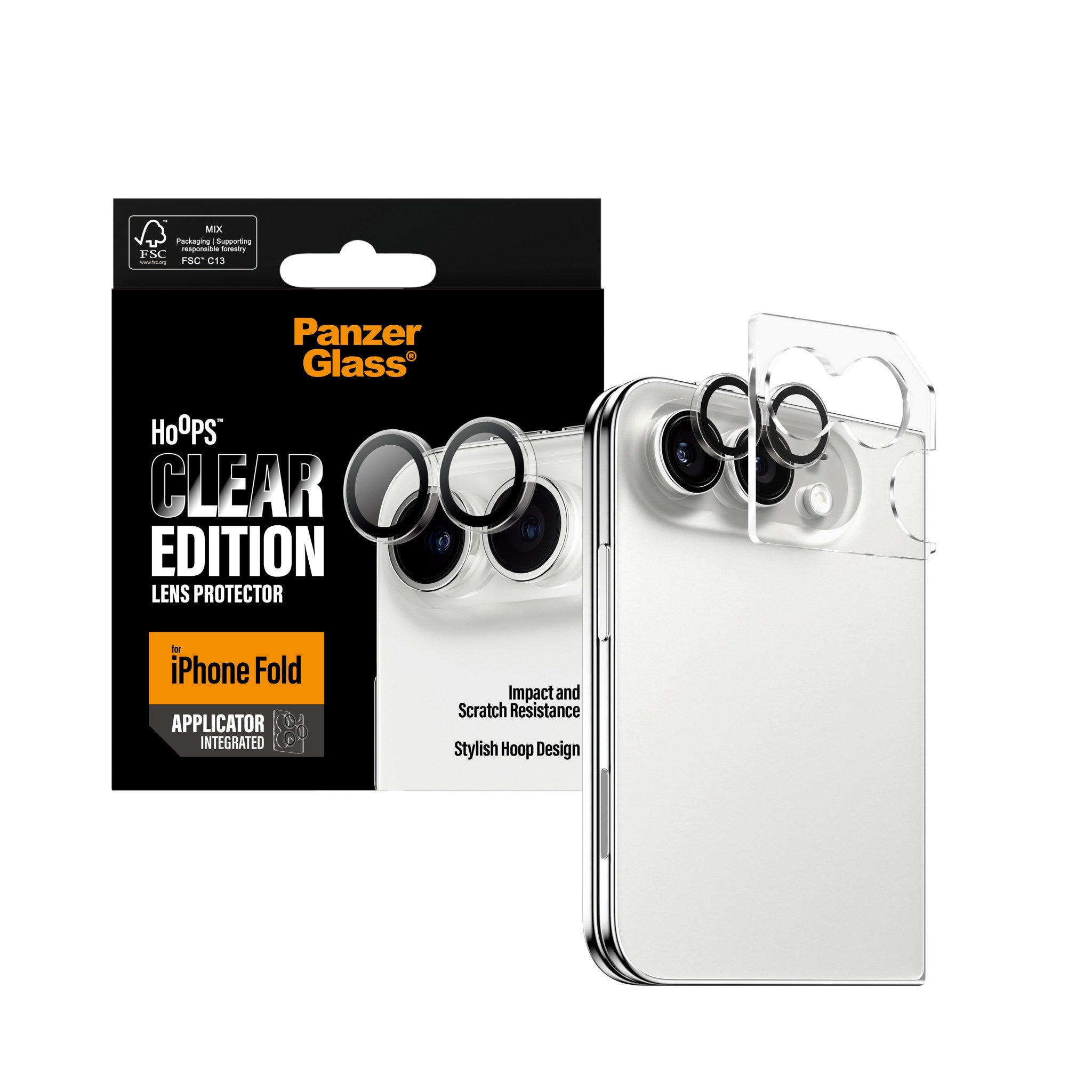 PanzerGlass® Hoops® Kameraschutz Transparent iPhone 2026 Fold