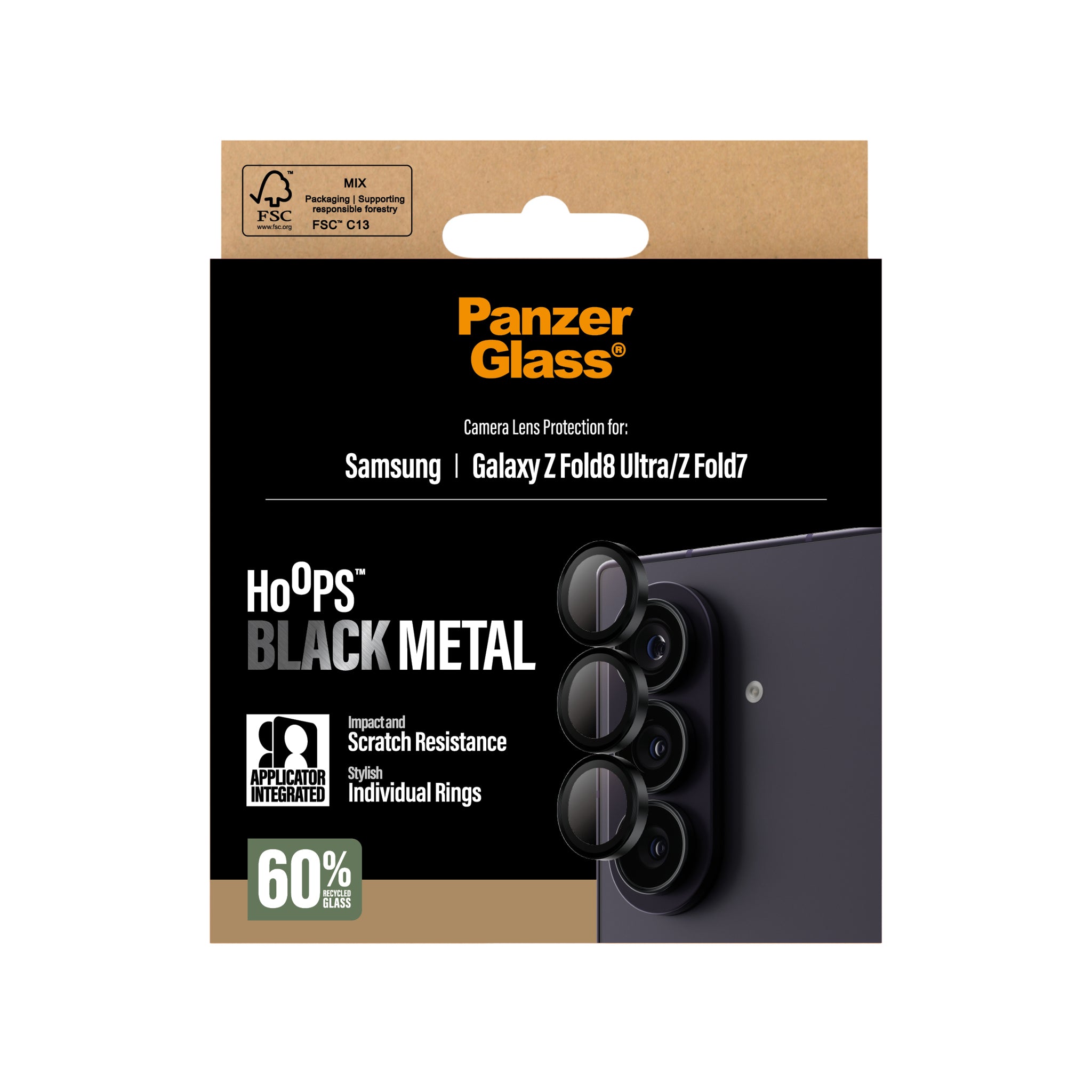 PanzerGlass® Hoops® Kameraschutz Schwarz Samsung Galaxy Z Fold8 Ultra | Z Fold7