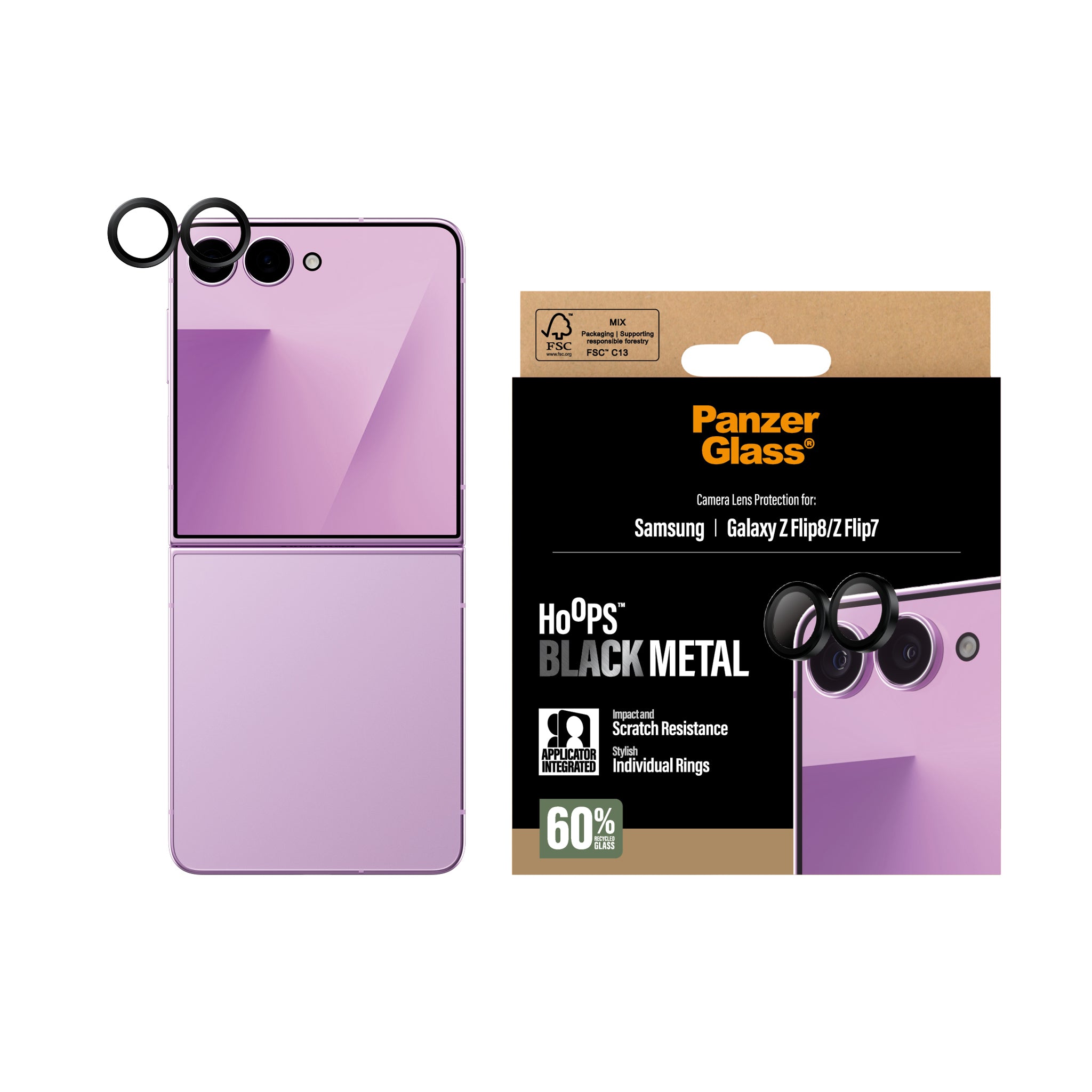 PanzerGlass® Hoops® Kameraschutz Schwarz Samsung Galaxy Z Flip8 | Flip 7