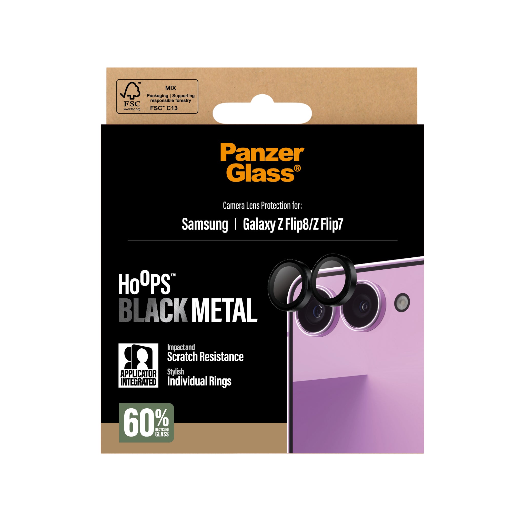 PanzerGlass® Hoops® Kameraschutz Schwarz Samsung Galaxy Z Flip8 | Flip 7