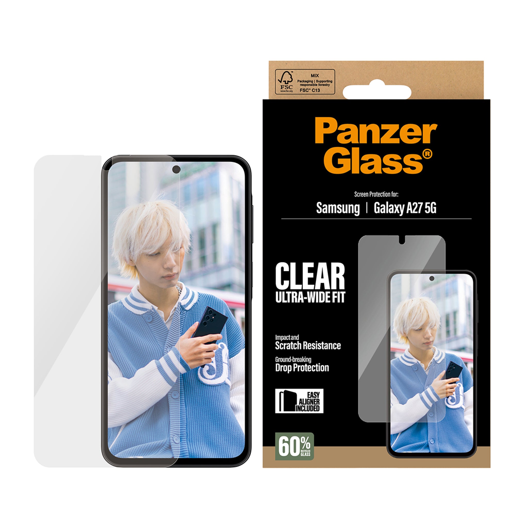 PanzerGlass® Displayschutz Samsung Galaxy A27 5G | Ultra-Wide Fit m. EasyAligner