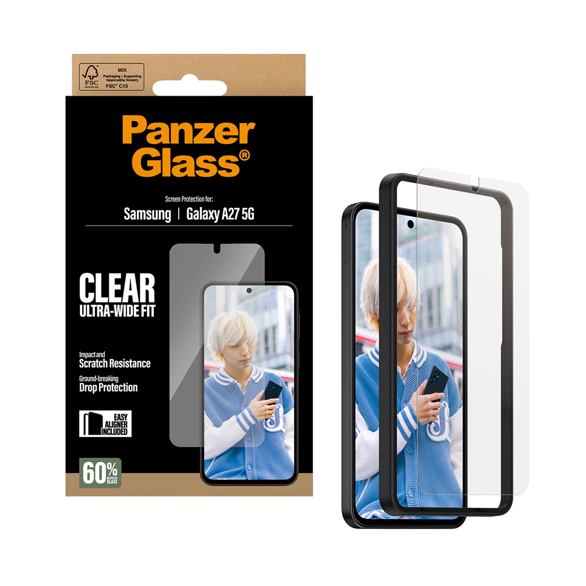 PanzerGlass® Displayschutz Samsung Galaxy A27 5G | Ultra-Wide Fit m. EasyAligner