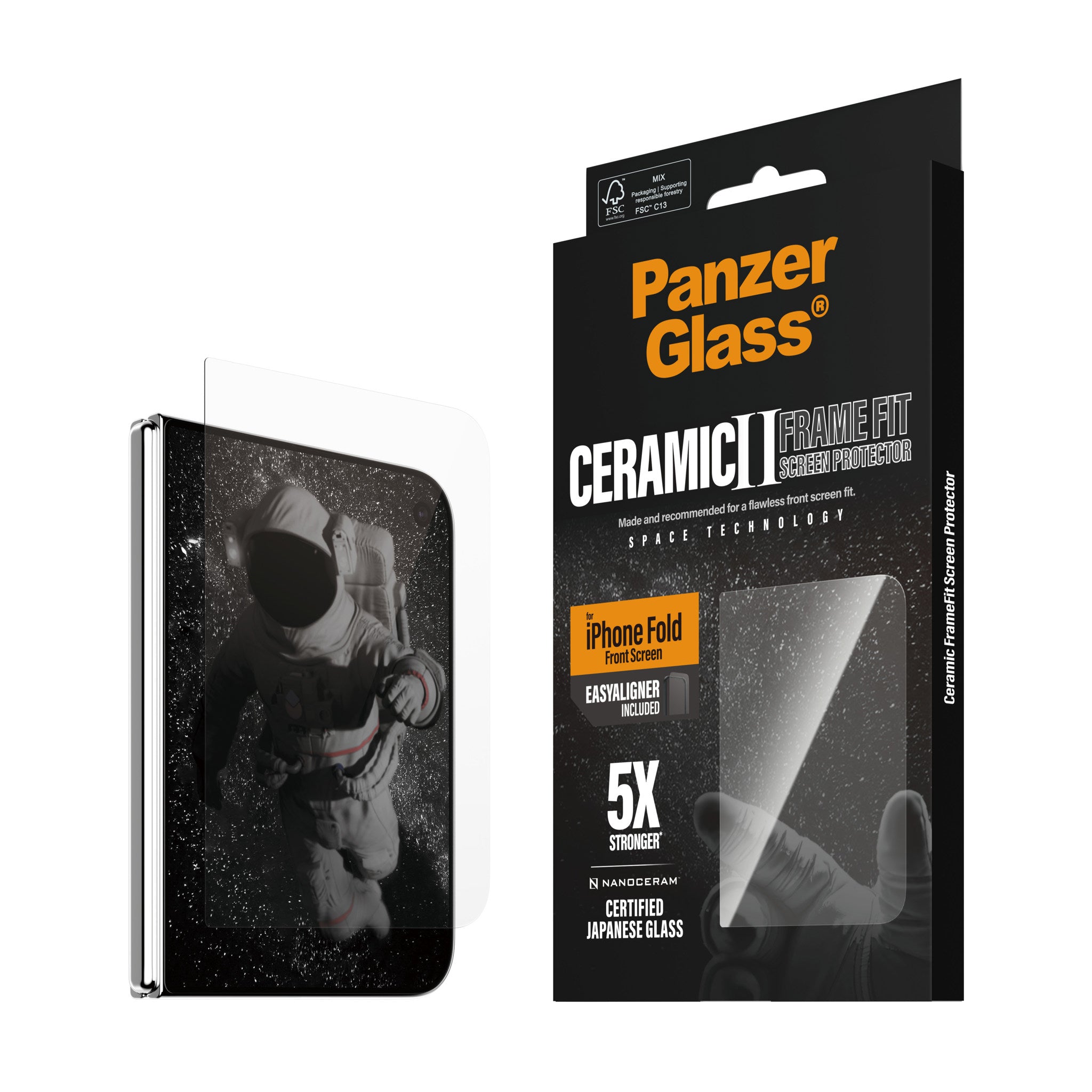 PanzerGlass® Ceramic Außendisplay Displayschutz iPhone 2026 Fold | FRAME FIT m. EasyAligner