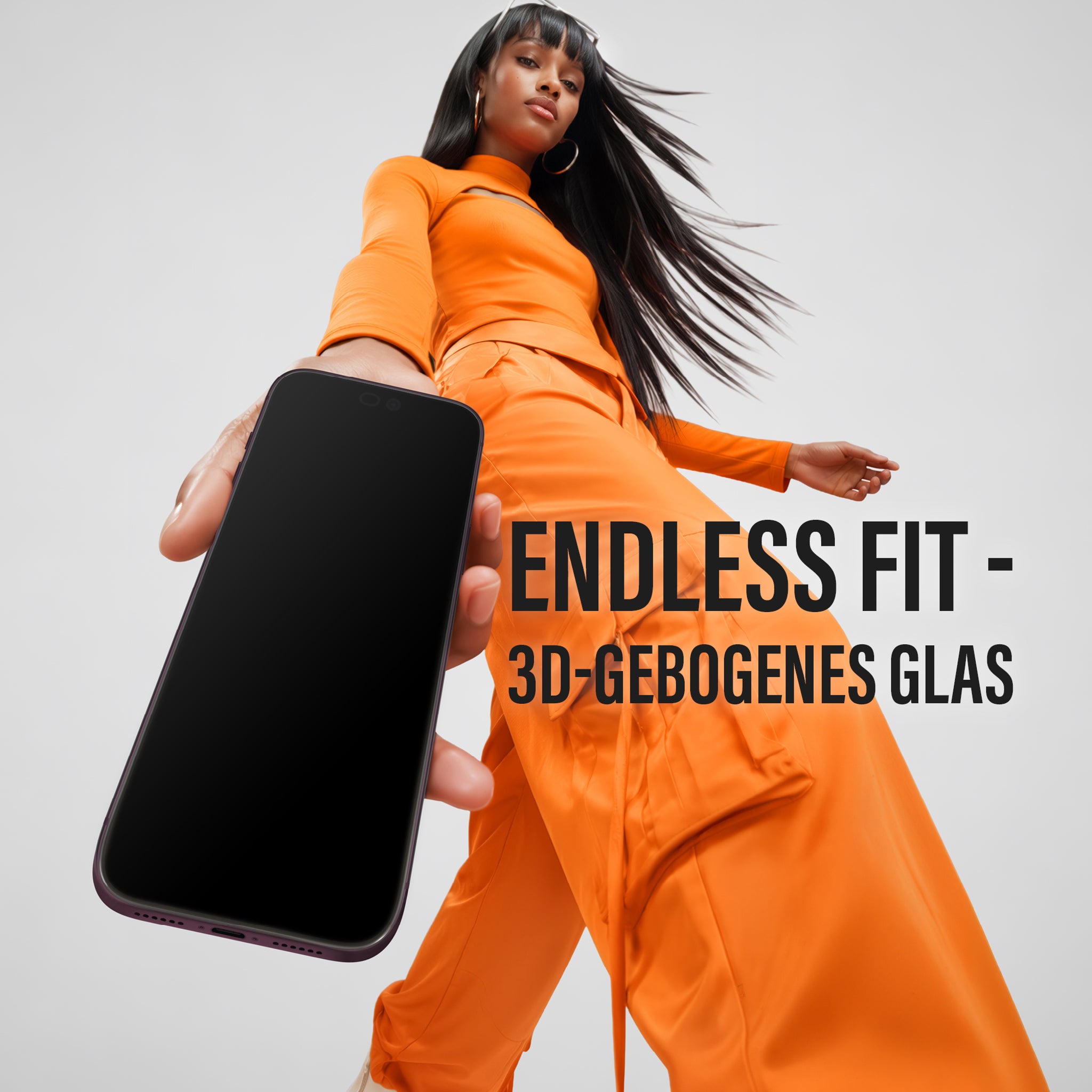 PanzerGlass® Endless Fit 3D Curve Displayschutz iPhone 18 Pro | 17 Pro m. FastFit Tool