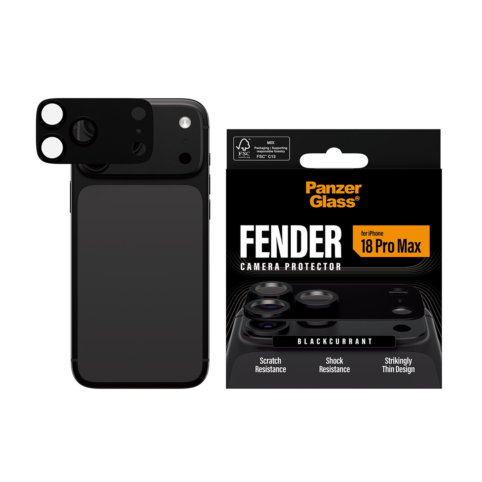 PanzerGlass® Fender Kameraschutz Blackcurrant iPhone 18 Pro Max