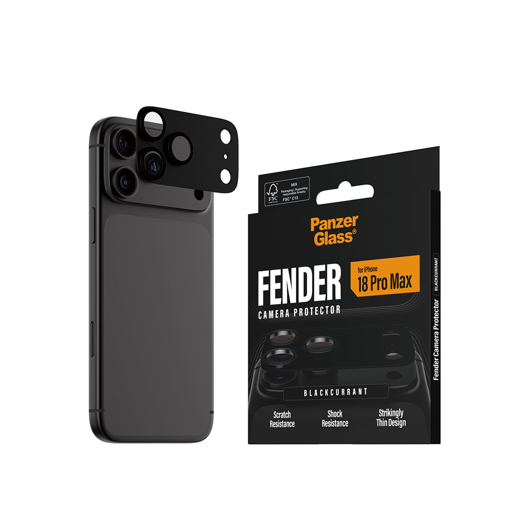PanzerGlass® Fender Kameraschutz Blackcurrant iPhone 18 Pro Max