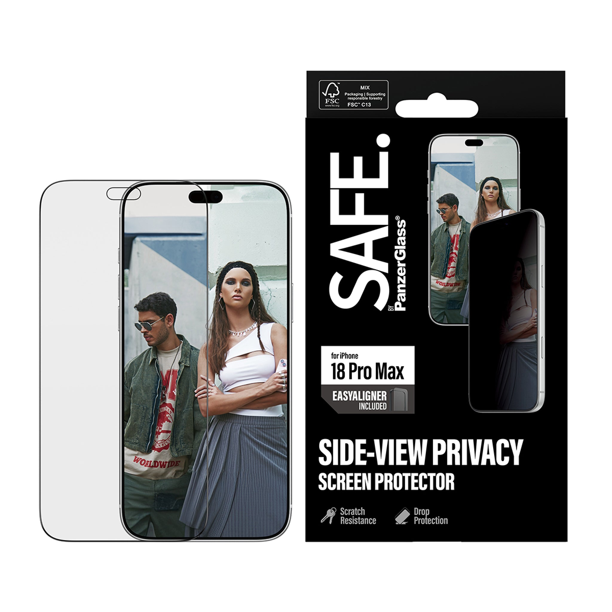 SAFE. by PanzerGlass® Privacy Displayschutz iPhone 18 Pro Max | Ultra-Wide Fit m. EasyAligner