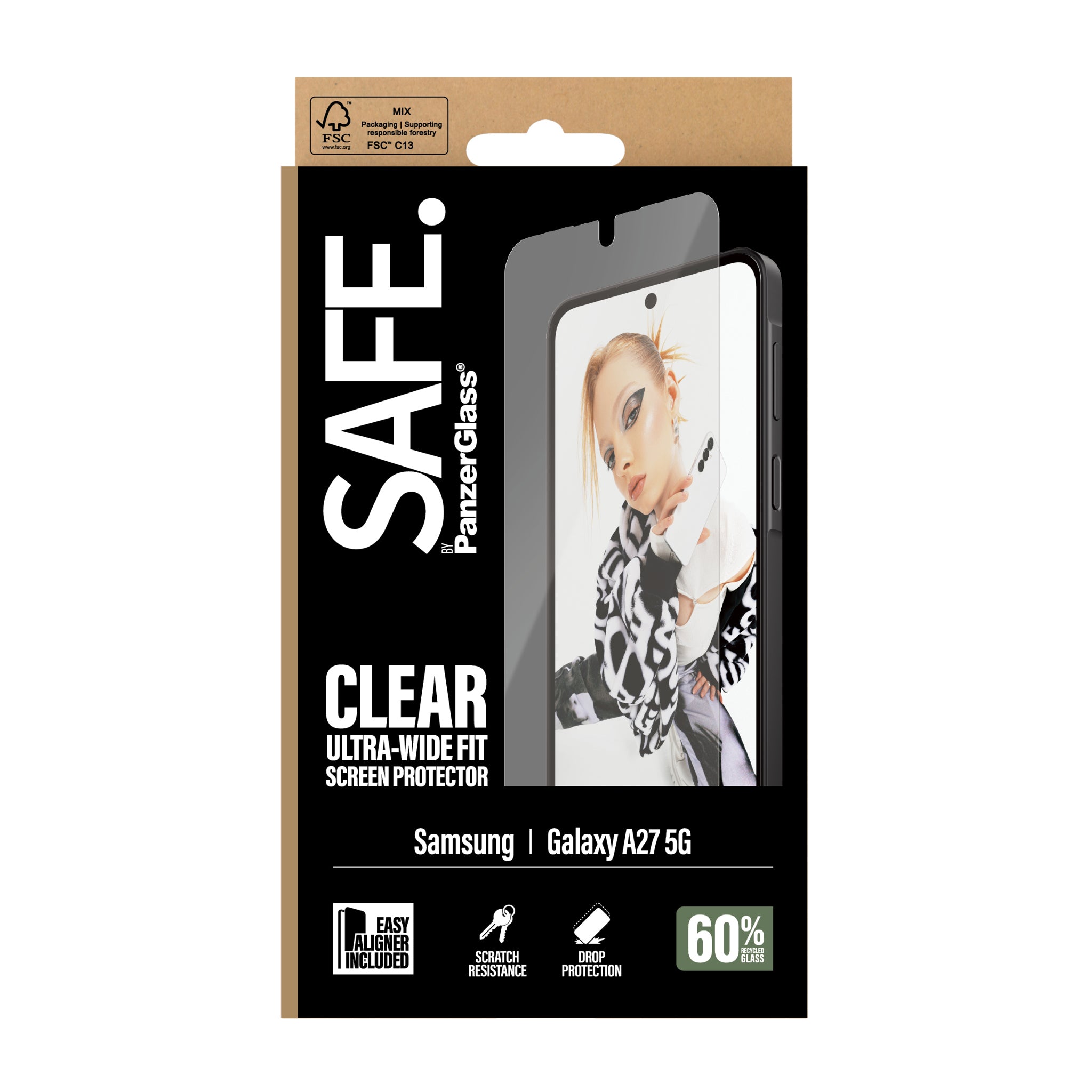 SAFE. by PanzerGlass® Displayschutz Samsung Galaxy A27 5G | Ultra-Wide Fit m. EasyAligner
