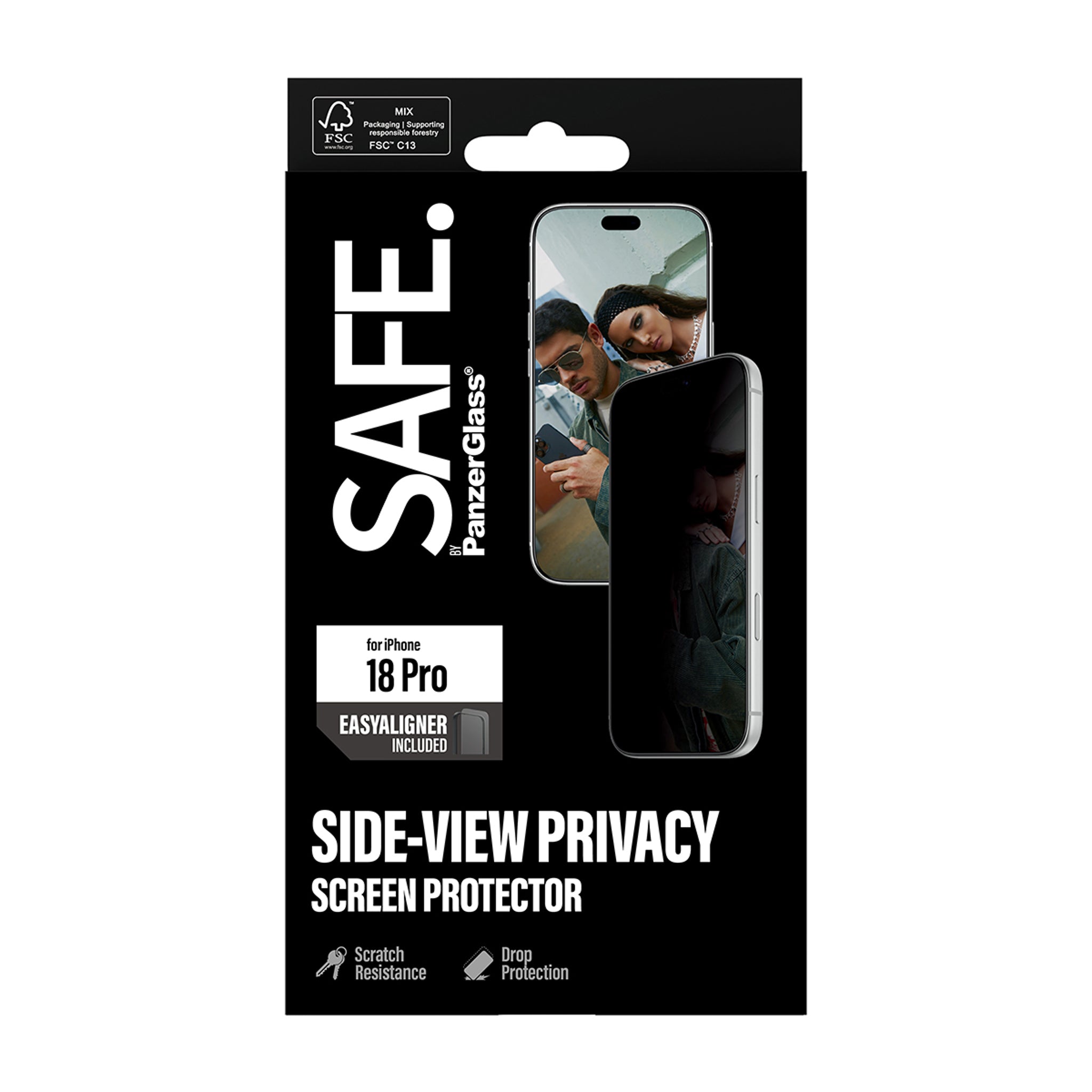 SAFE. by PanzerGlass® Privacy Displayschutz iPhone 18 Pro | Ultra-Wide Fit m. EasyAligner