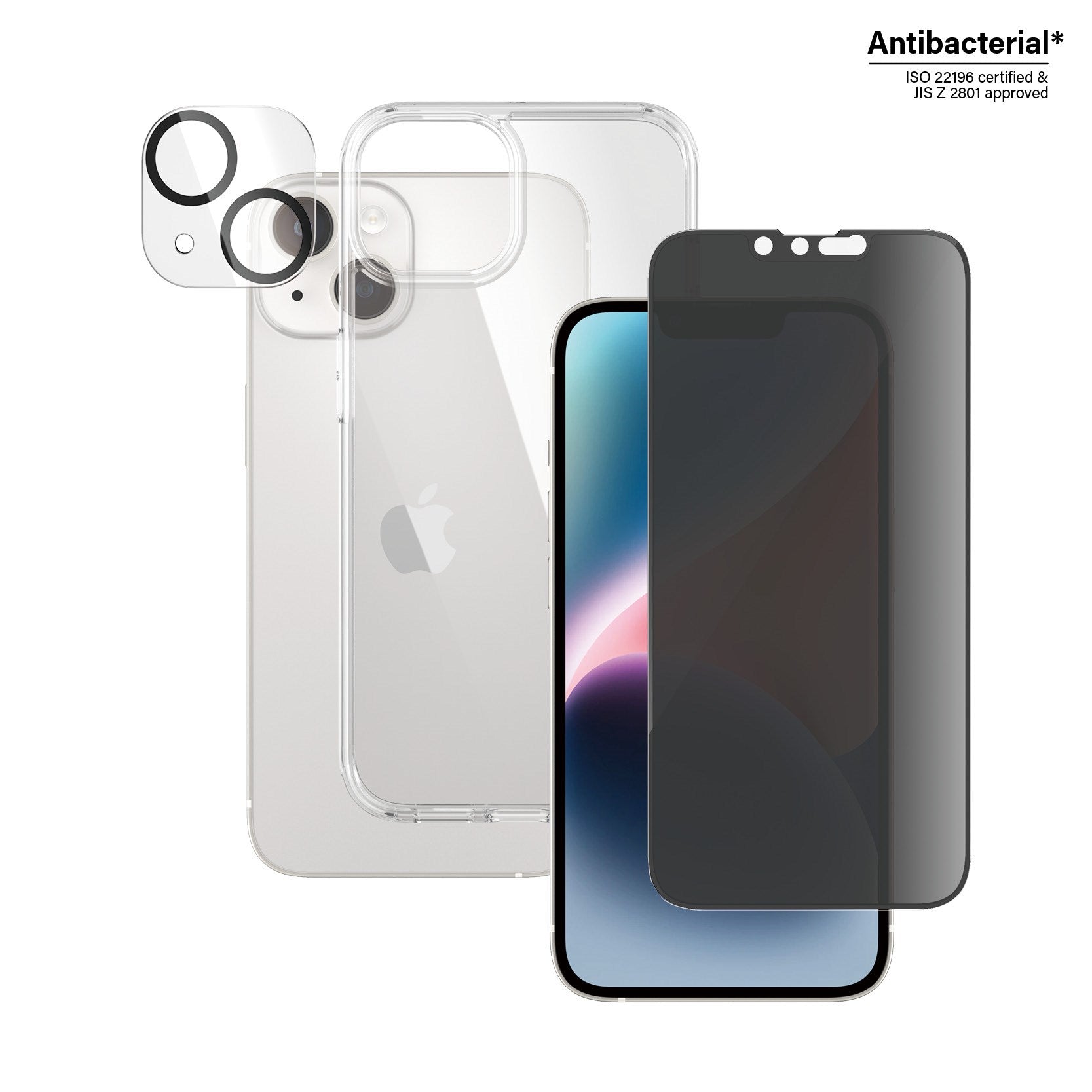 PanzerGlass® Privacy 3-in-1 Set iPhone 14