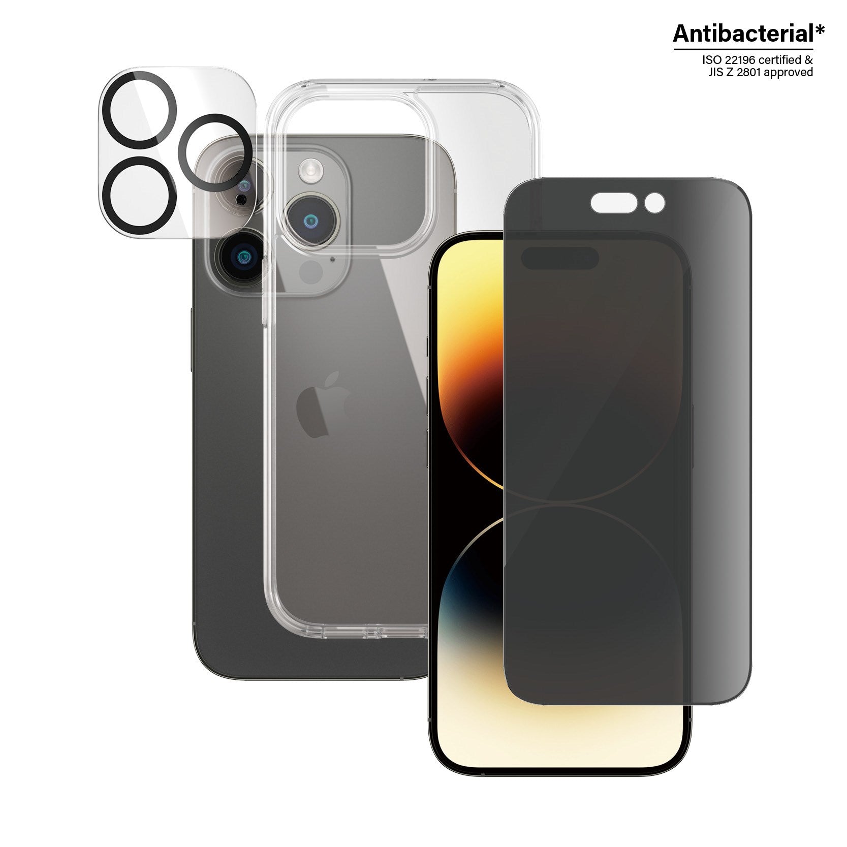 PanzerGlass® Privacy 3-in-1 Pakke iPhone 14 Pro