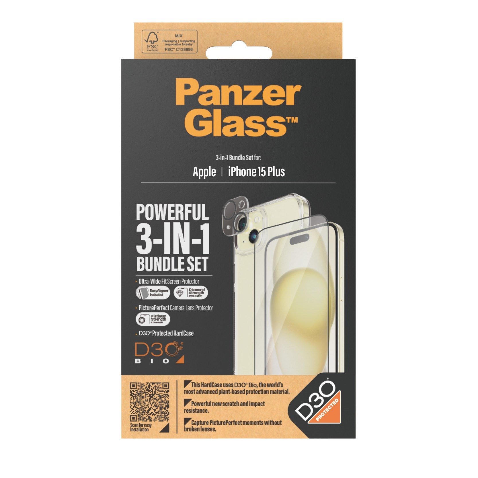 PanzerGlass® 3-in-1 Set iPhone 15 Plus