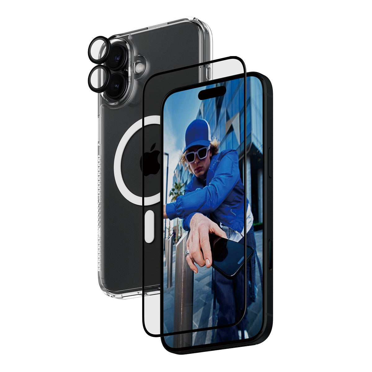 PanzerGlass® 3-in-1 Schutz Set iPhone 16 Plus